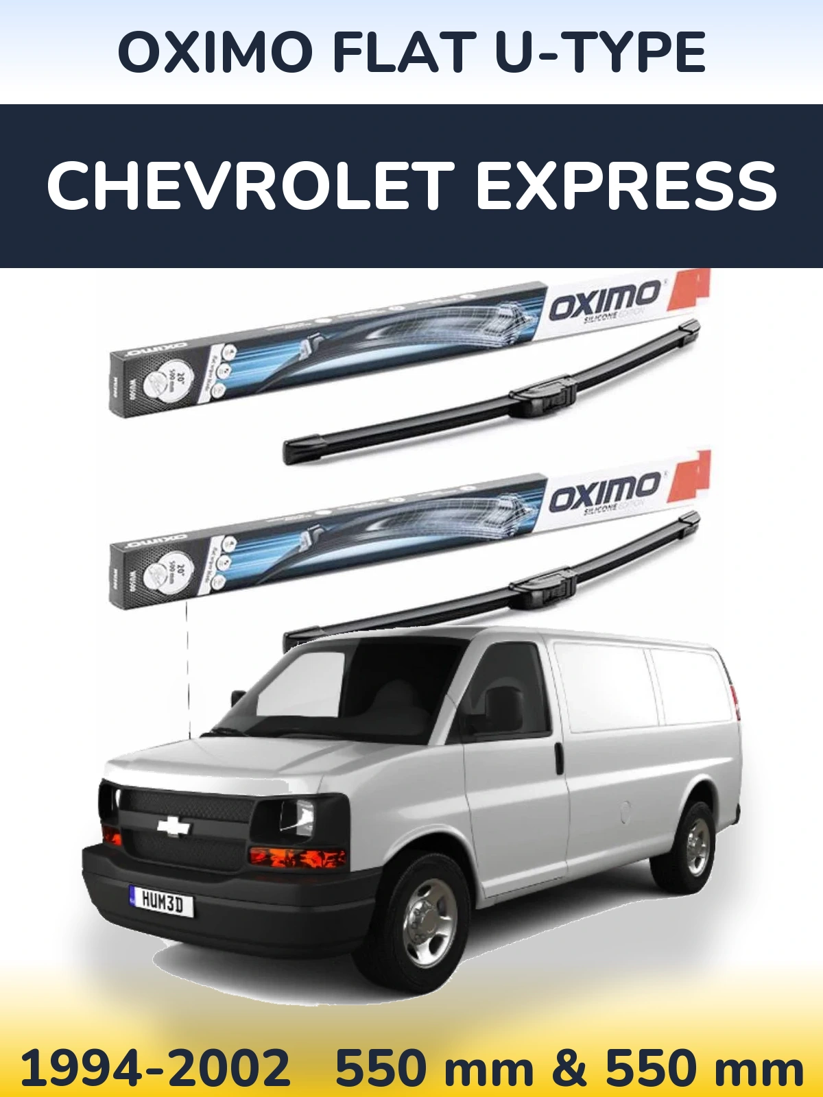Ștergătoare Oximo Flat U-type pentru Chevrolet Express