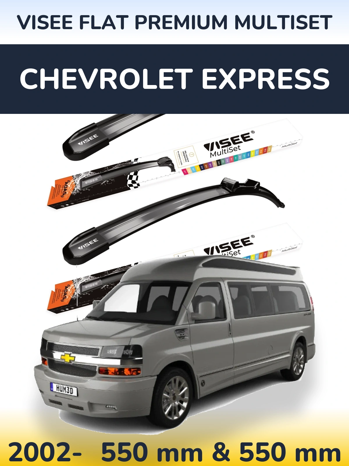 Ștergătoare VISEE FLAT PREMIUM MultiSet pentru Chevrolet Express