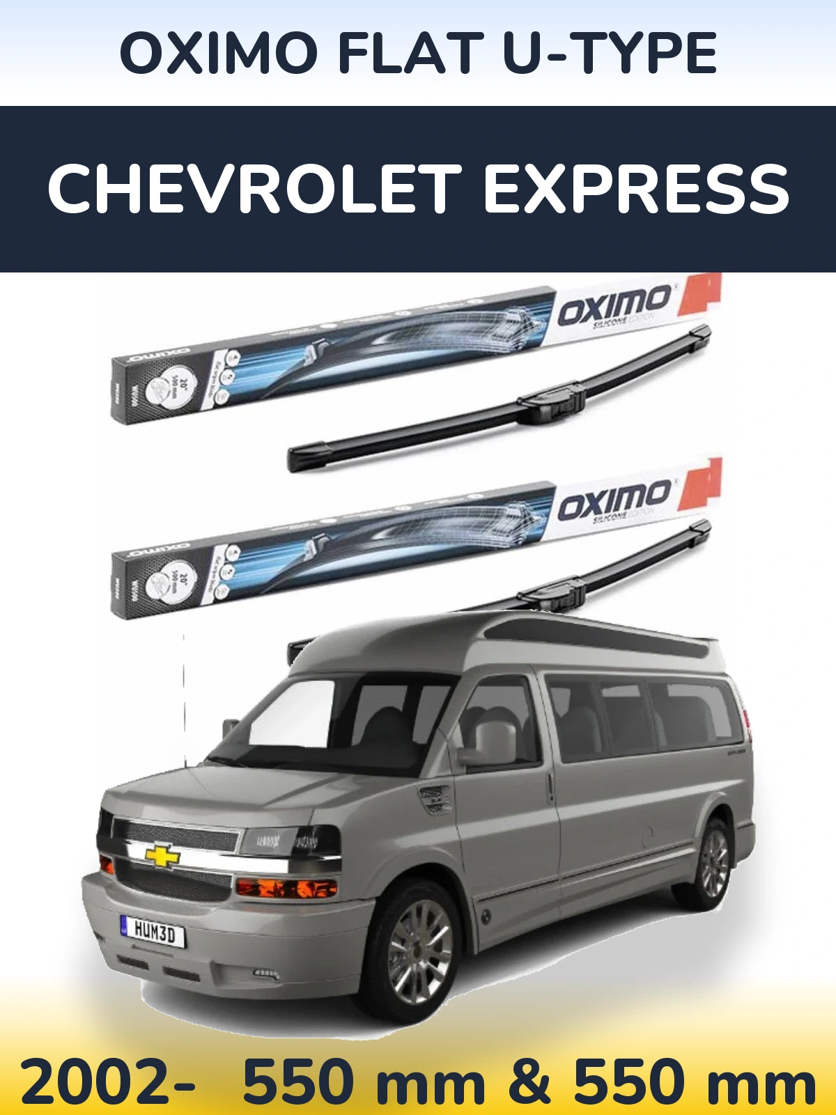 Ștergătoare Oximo Flat U-type pentru Chevrolet Express