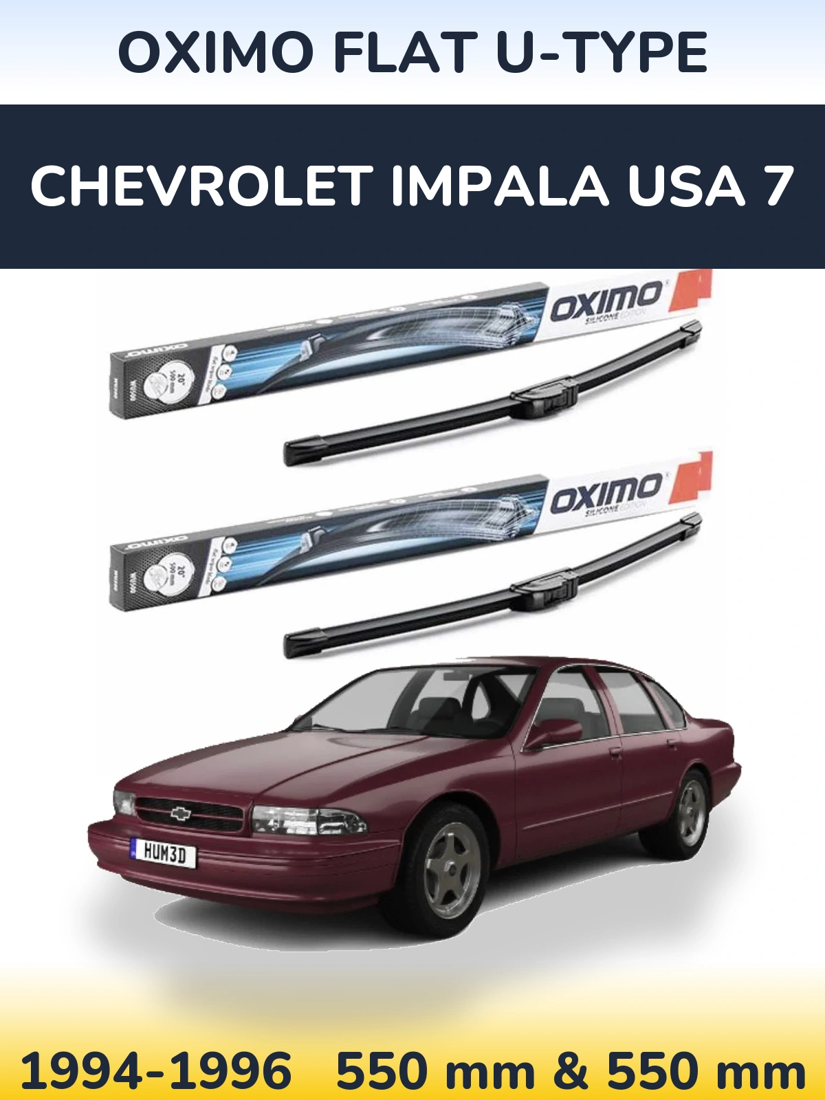 Ștergătoare Oximo Flat U-type pentru Chevrolet Impala USA 7