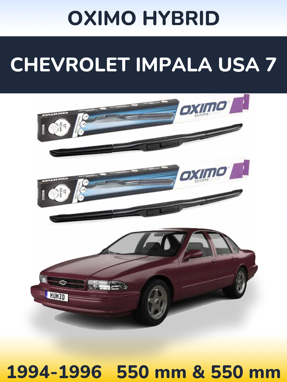 Ștergătoare Oximo Hybrid pentru Chevrolet Impala USA 7