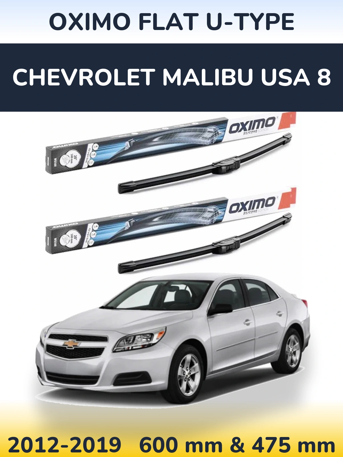 Ștergătoare Oximo Flat U-type pentru Chevrolet Malibu USA 8
