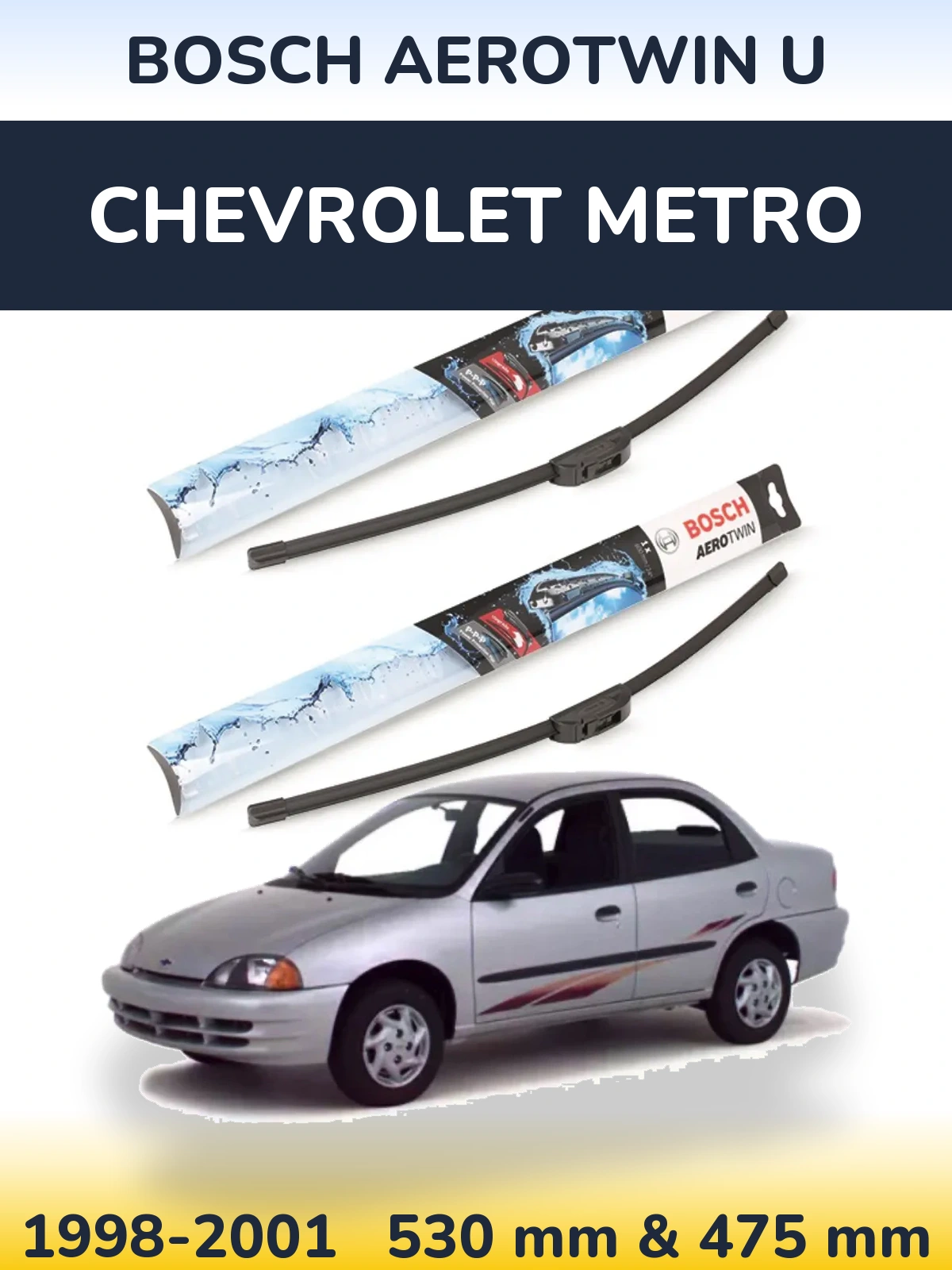 Ștergătoare BOSCH AeroTwin U pentru Chevrolet Metro
