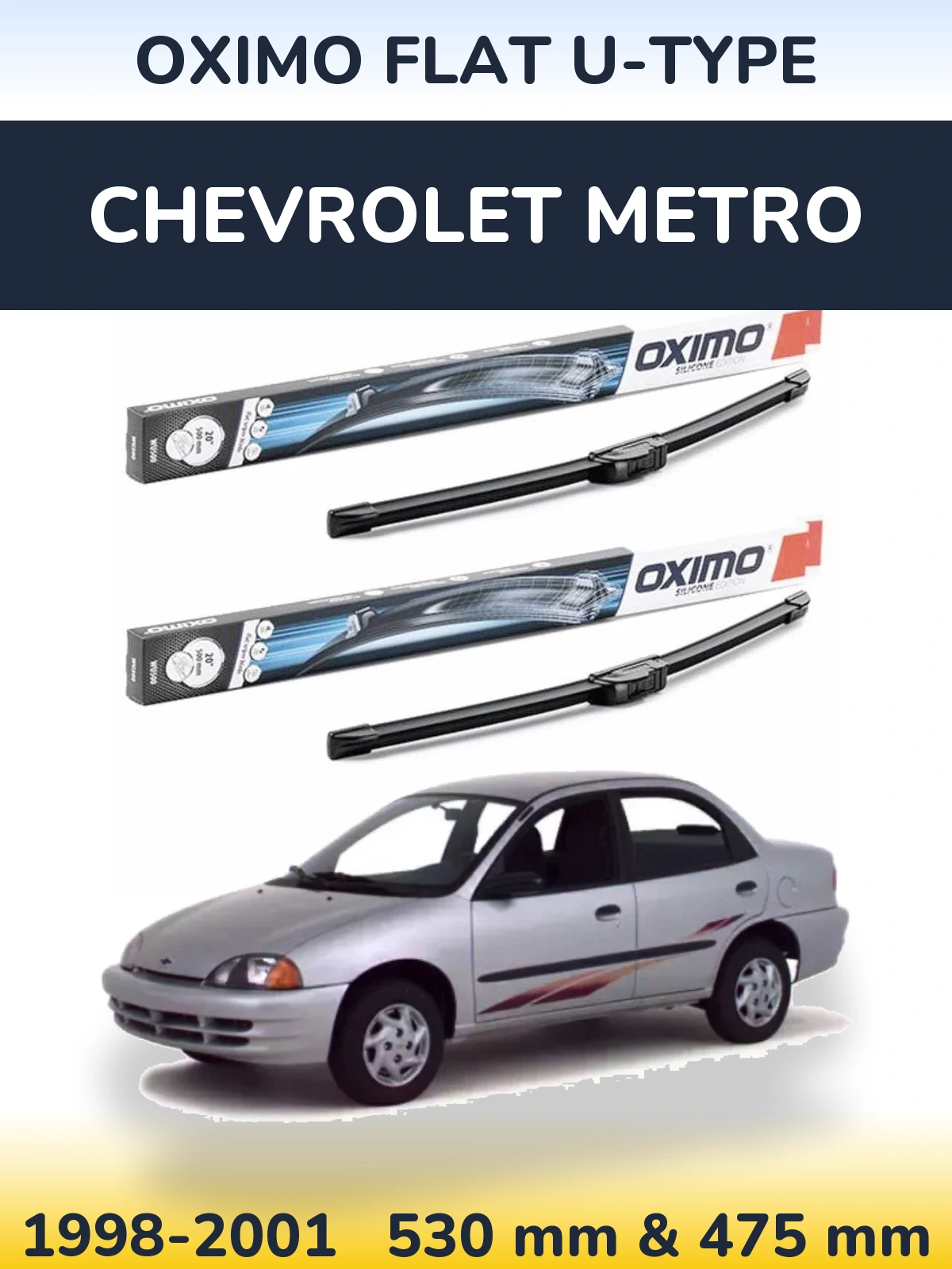 Ștergătoare Oximo Flat U-type pentru Chevrolet Metro