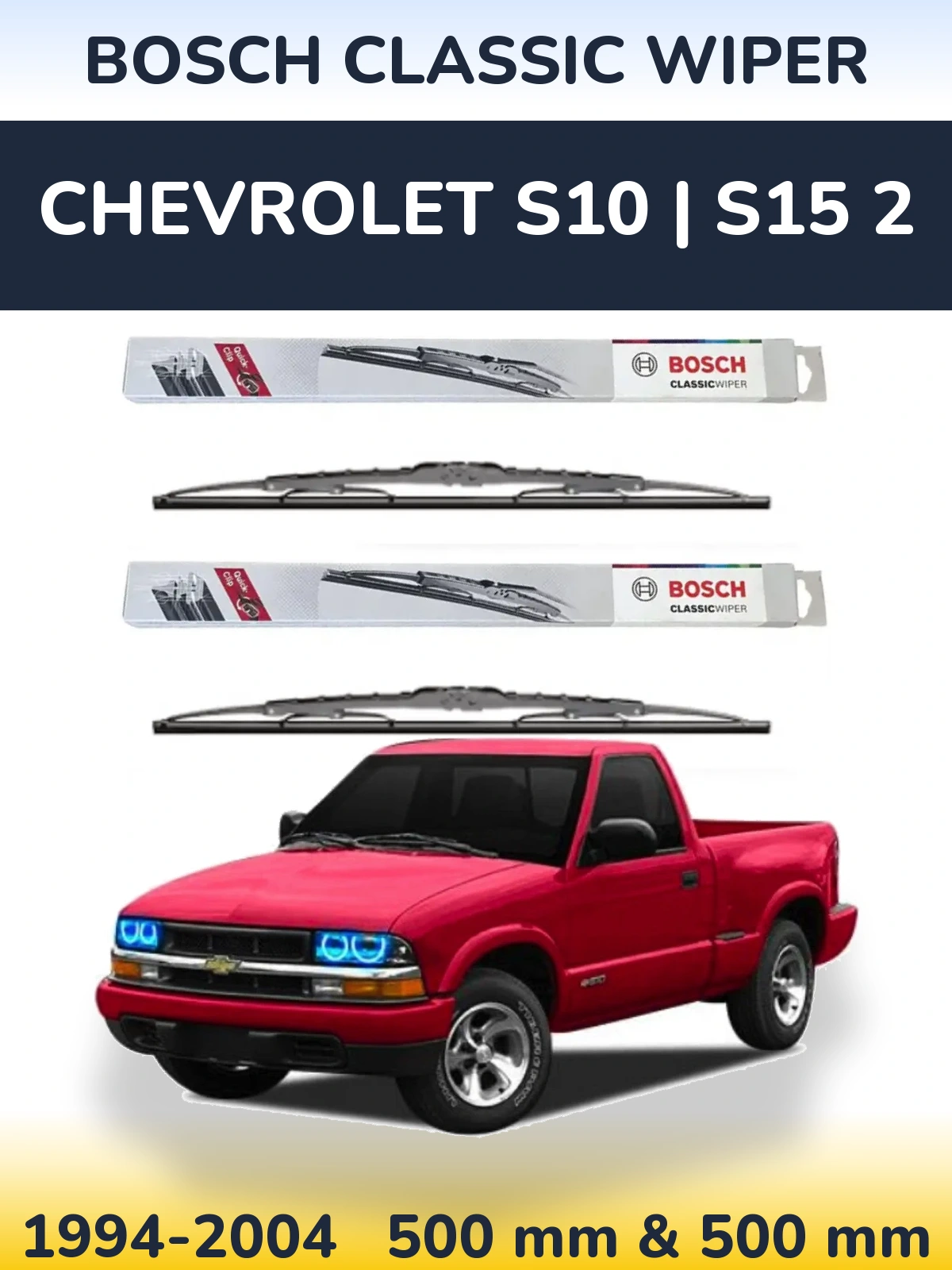 Ștergătoare BOSCH Classic Wiper pentru Chevrolet S10 | S15 2