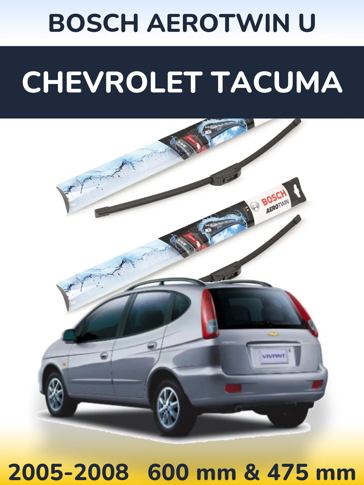 Ștergătoare BOSCH AeroTwin U pentru Chevrolet Tacuma