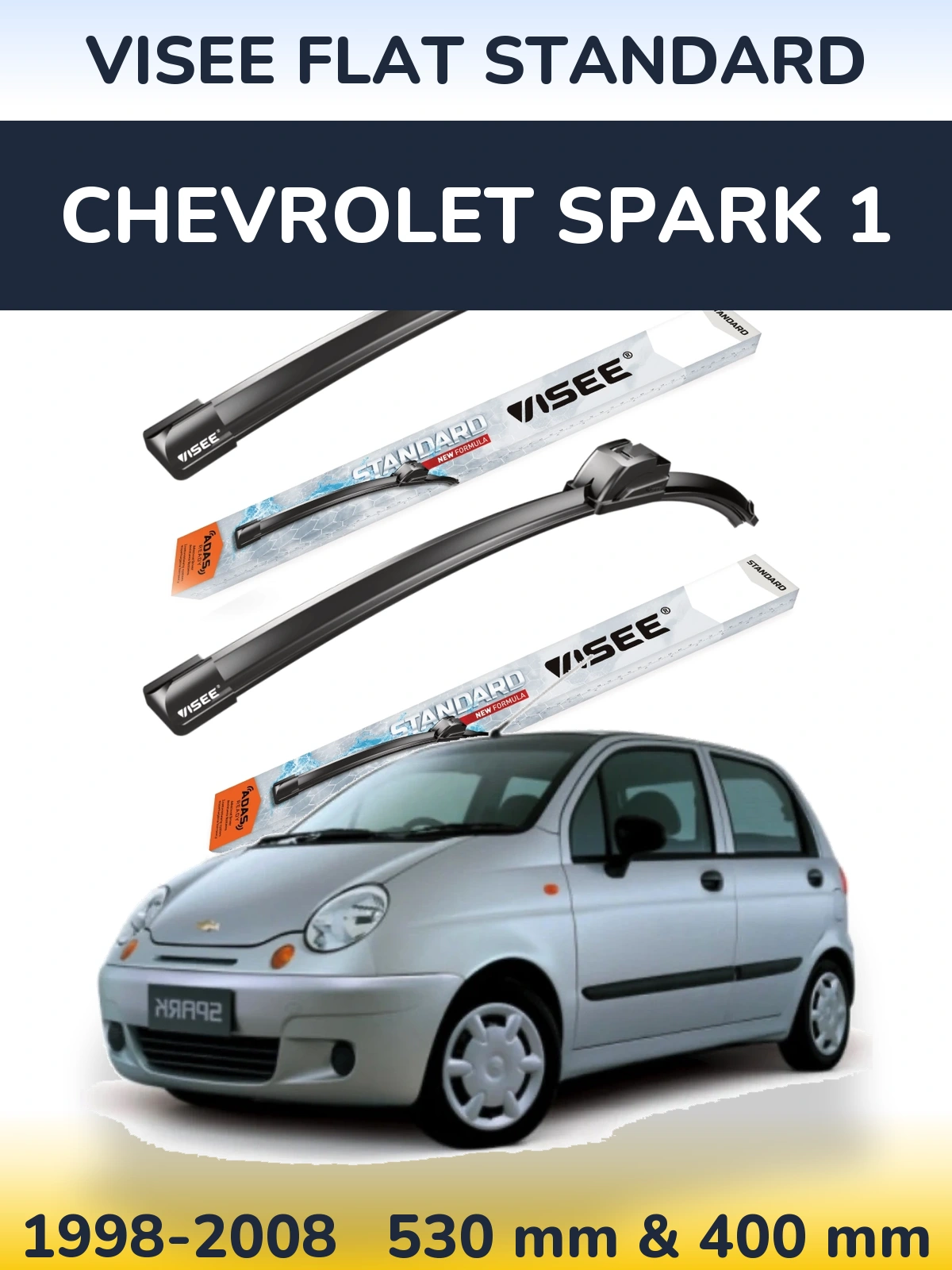 Ștergătoare VISEE FLAT STANDARD pentru Chevrolet Spark 1