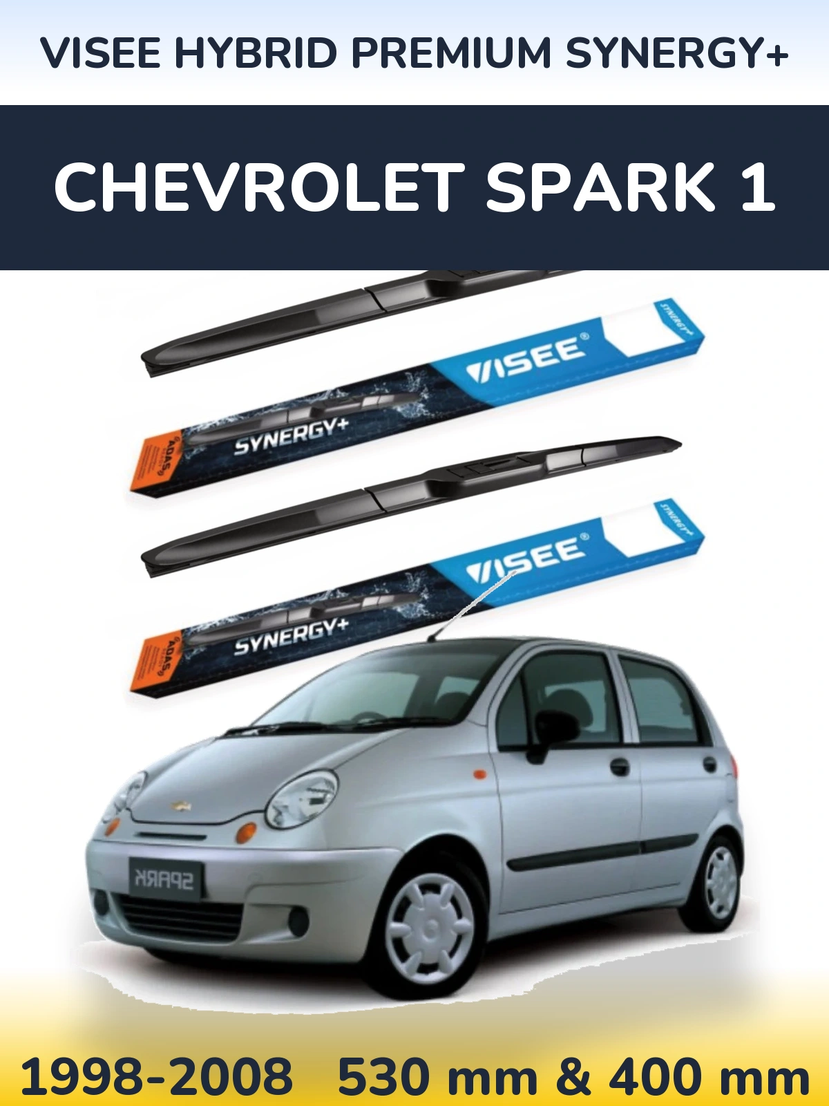 Ștergătoare VISEE HYBRID PREMIUM SYNERGY+ pentru Chevrolet Spark 1