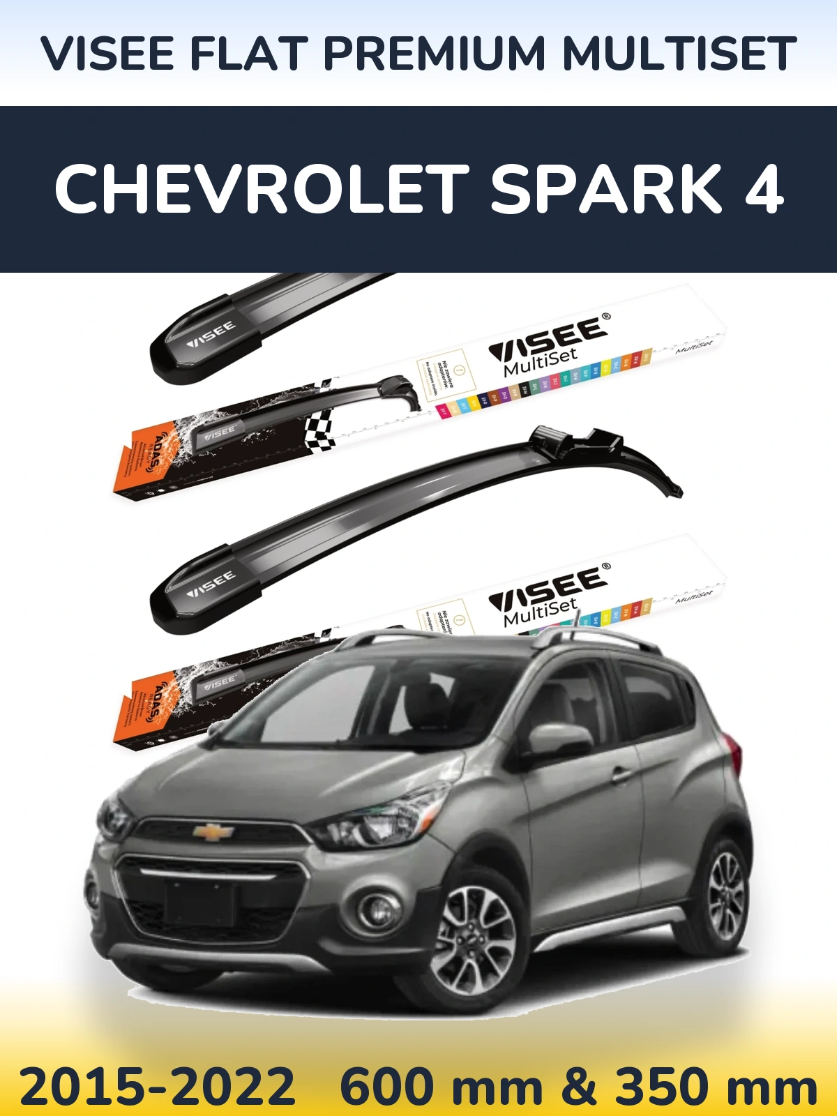 Ștergătoare VISEE FLAT PREMIUM MultiSet pentru Chevrolet Spark 4