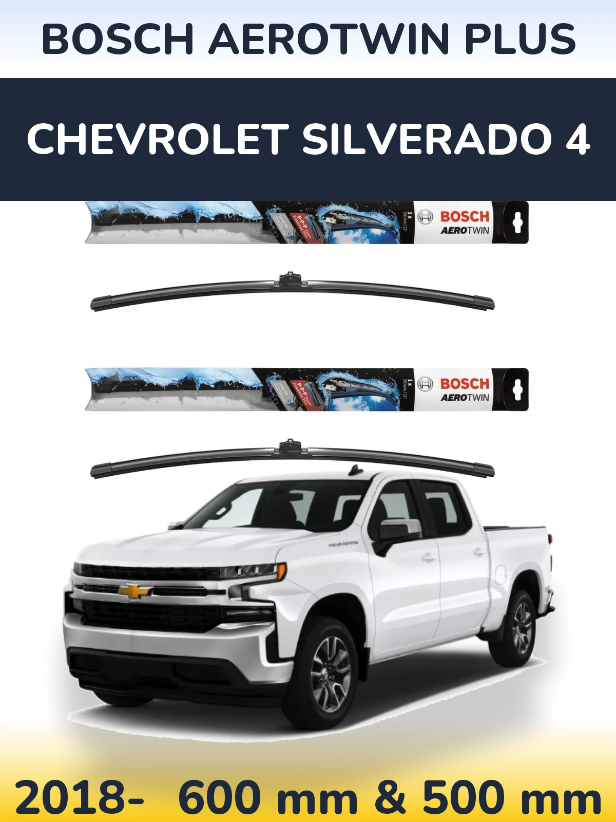 Ștergătoare BOSCH AeroTwin Plus pentru Chevrolet Silverado 4