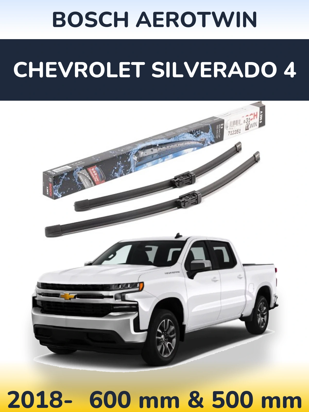 Ștergătoare BOSCH AeroTwin pentru Chevrolet Silverado 4