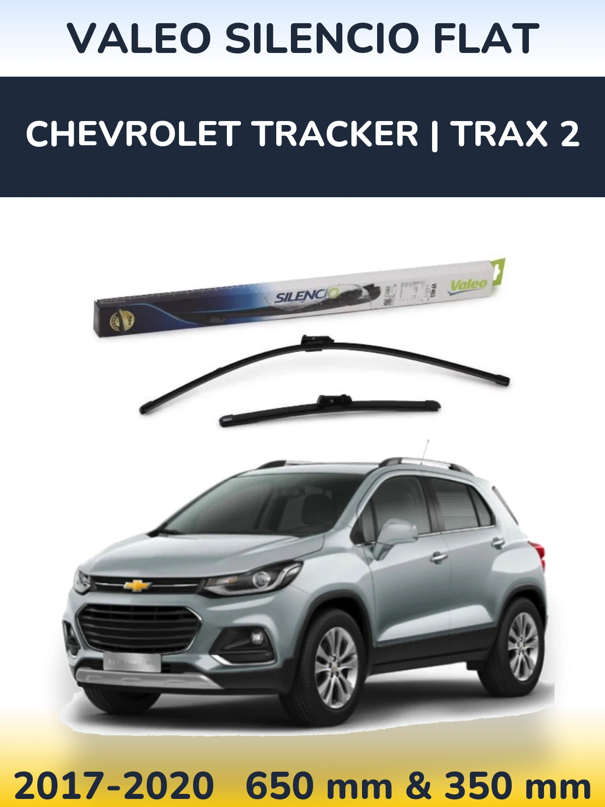 Ștergătoare Valeo Silencio Flat pentru Chevrolet Tracker | Trax 2