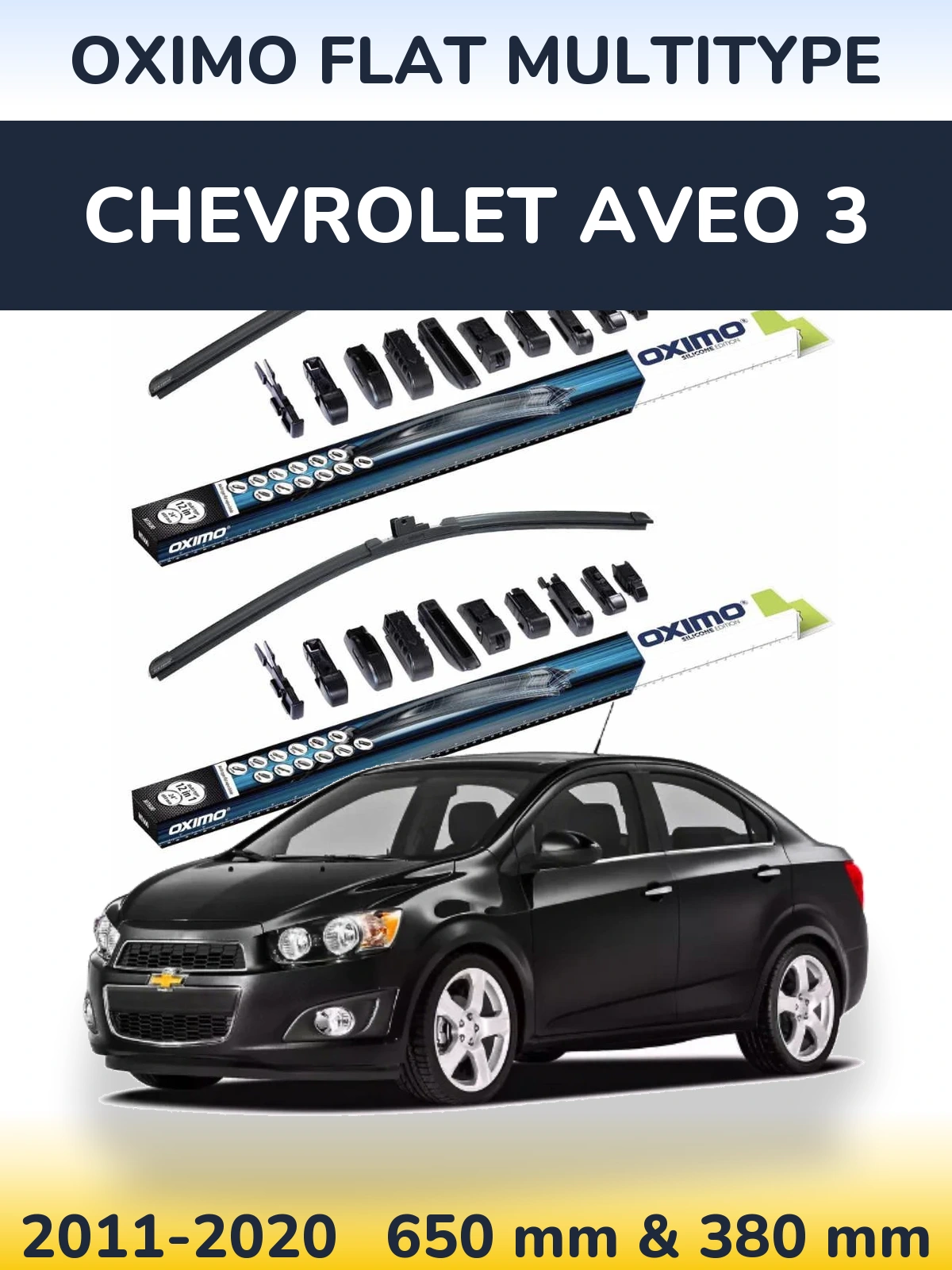 Ștergătoare Oximo Flat MultiTipe pentru Chevrolet Aveo 3