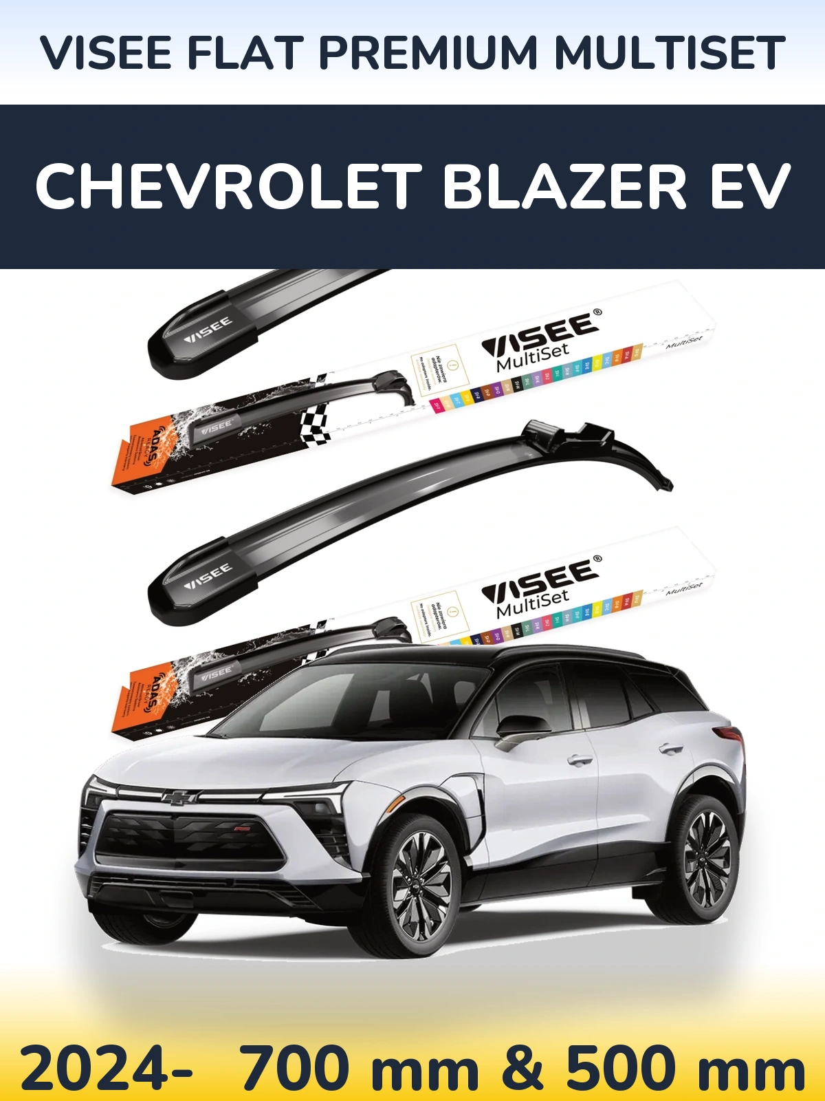 Ștergătoare VISEE FLAT PREMIUM MultiSet pentru Chevrolet Blazer EV