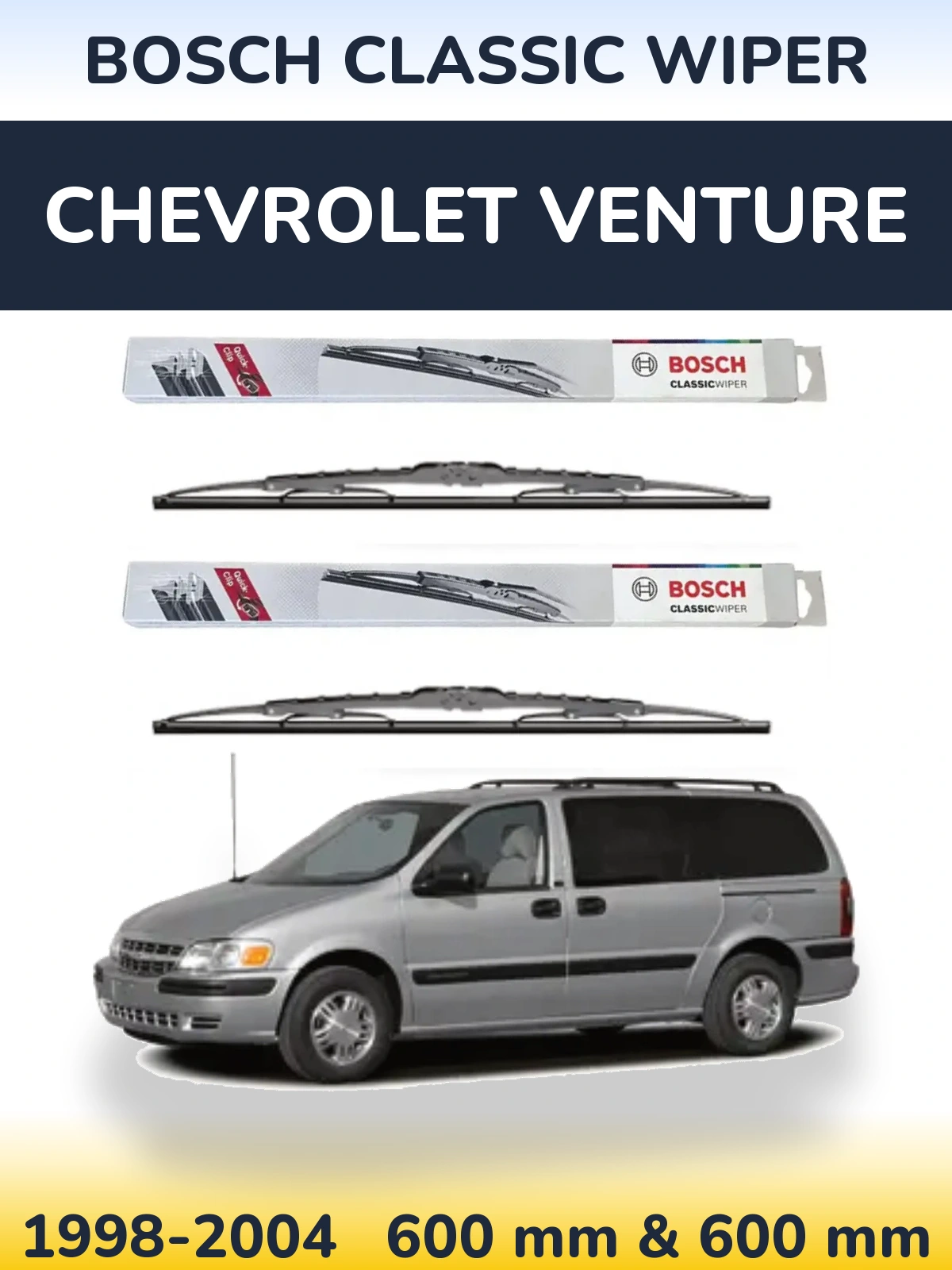 Ștergătoare BOSCH Classic Wiper pentru Chevrolet Venture