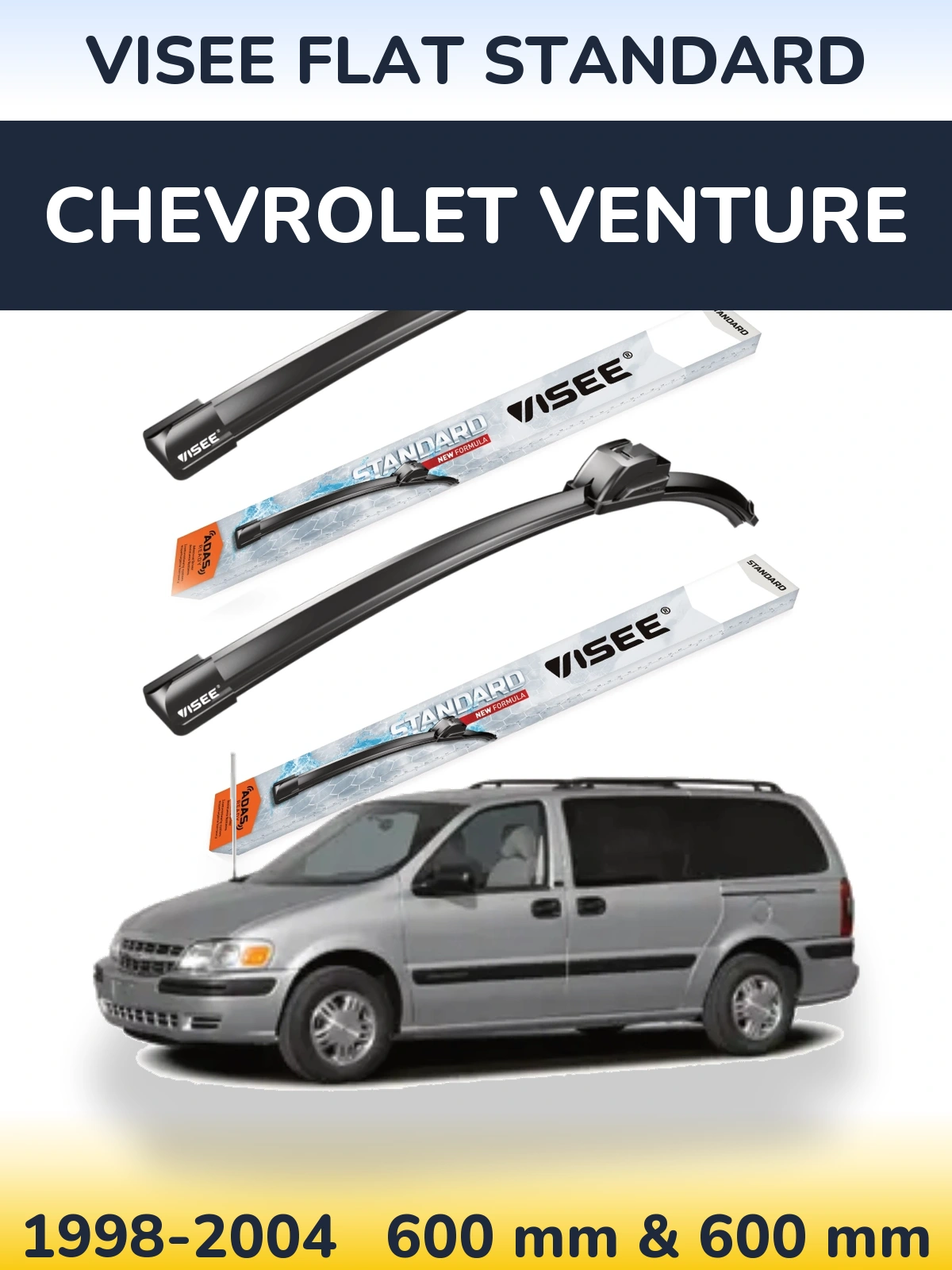 Ștergătoare VISEE FLAT STANDARD pentru Chevrolet Venture