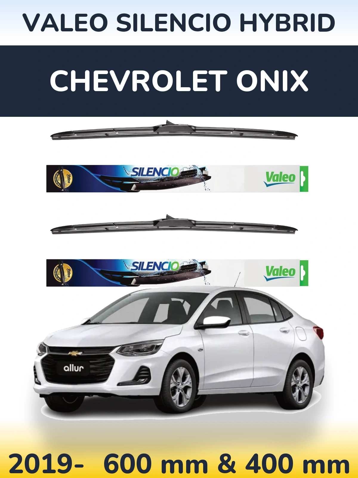 Ștergătoare Valeo Silencio Hybrid pentru Chevrolet Onix