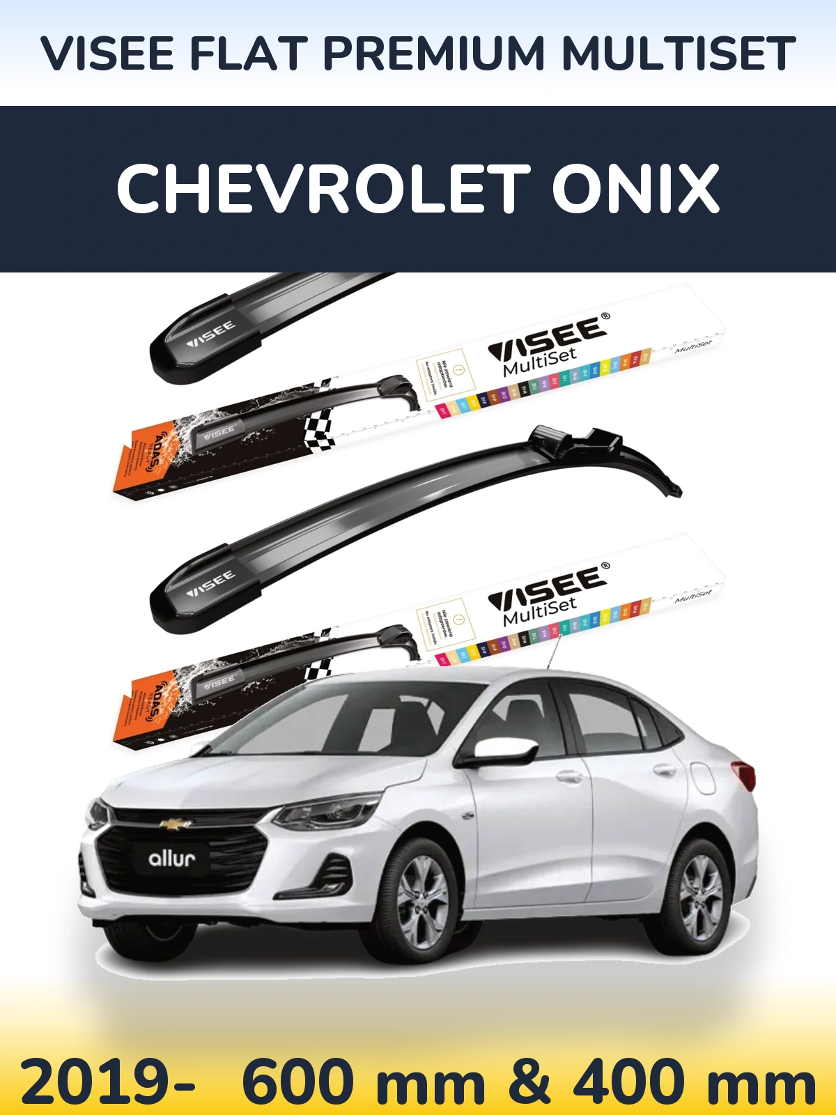 Ștergătoare VISEE FLAT PREMIUM MultiSet pentru Chevrolet Onix