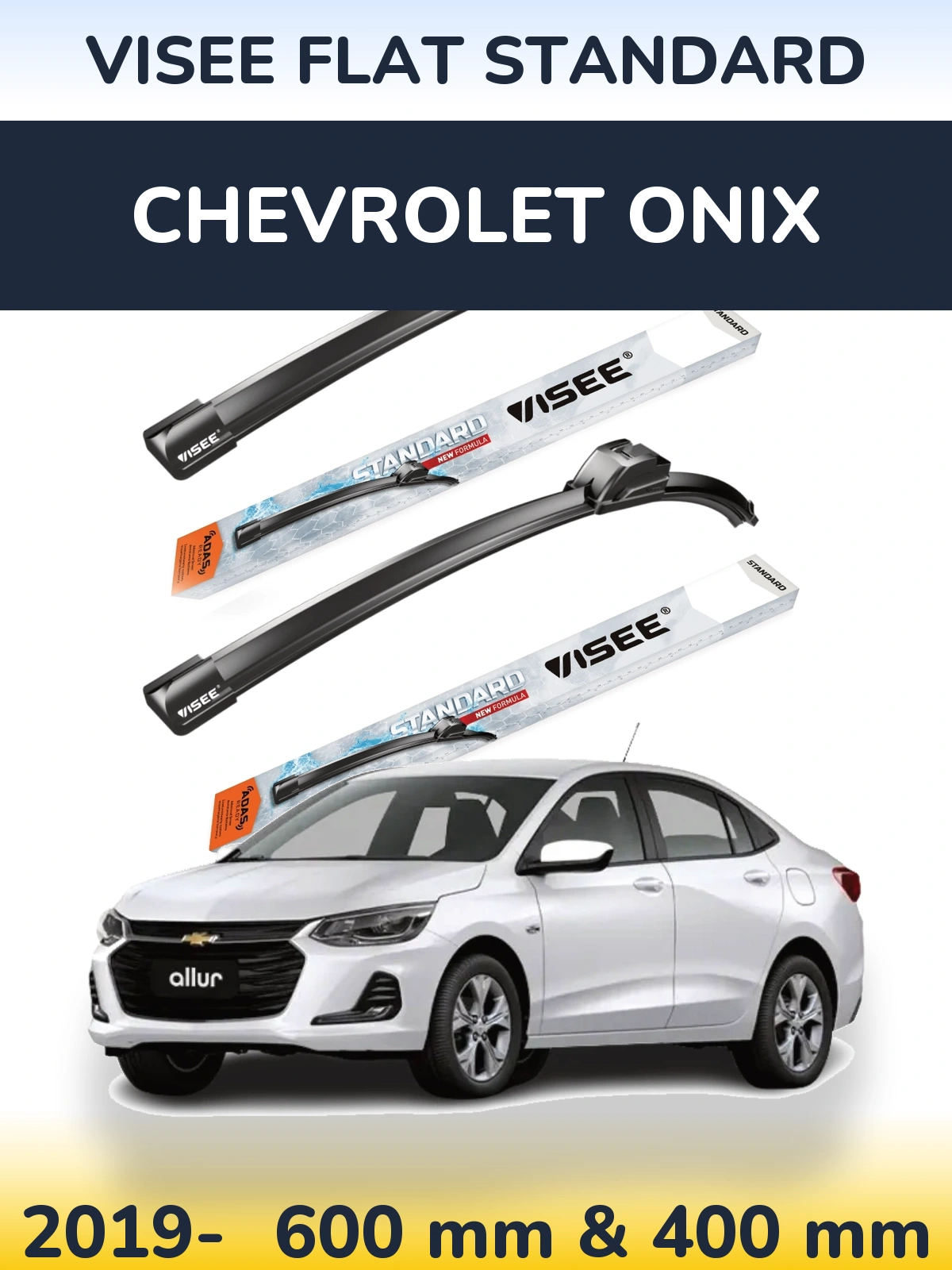 Ștergătoare VISEE FLAT STANDARD pentru Chevrolet Onix