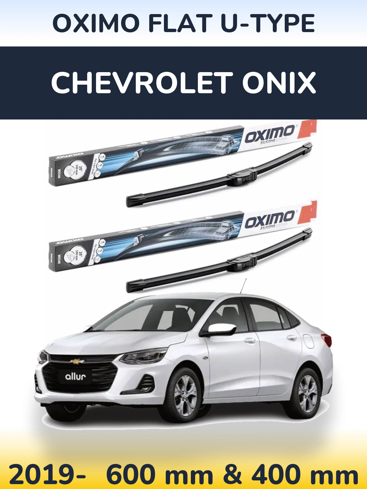 Ștergătoare Oximo Flat U-type pentru Chevrolet Onix