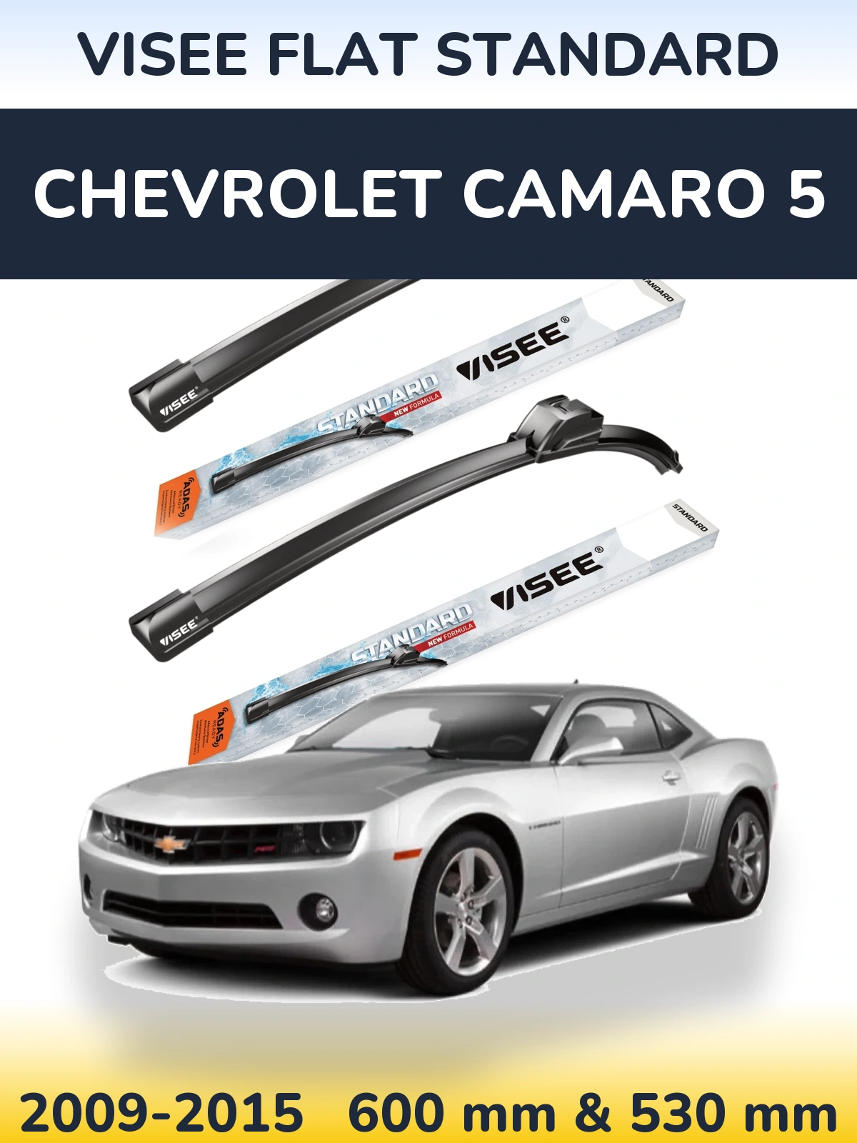 Ștergătoare VISEE FLAT STANDARD pentru Chevrolet Camaro 5