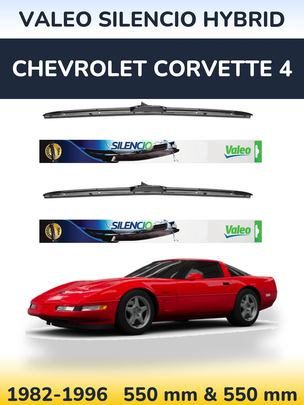 Ștergătoare Valeo Silencio Hybrid pentru Chevrolet Corvette 4