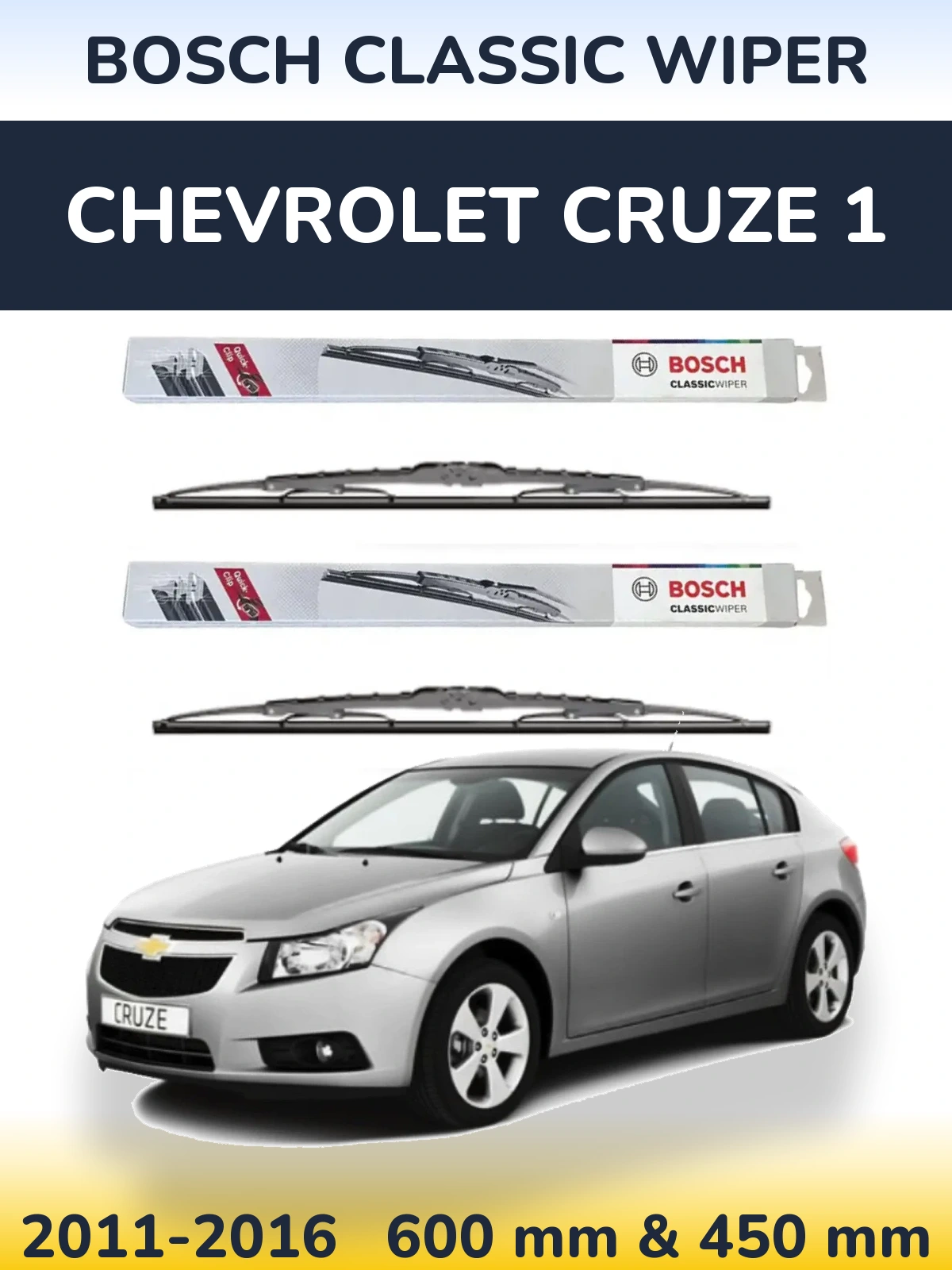 Ștergătoare BOSCH Classic Wiper pentru Chevrolet Cruze 1