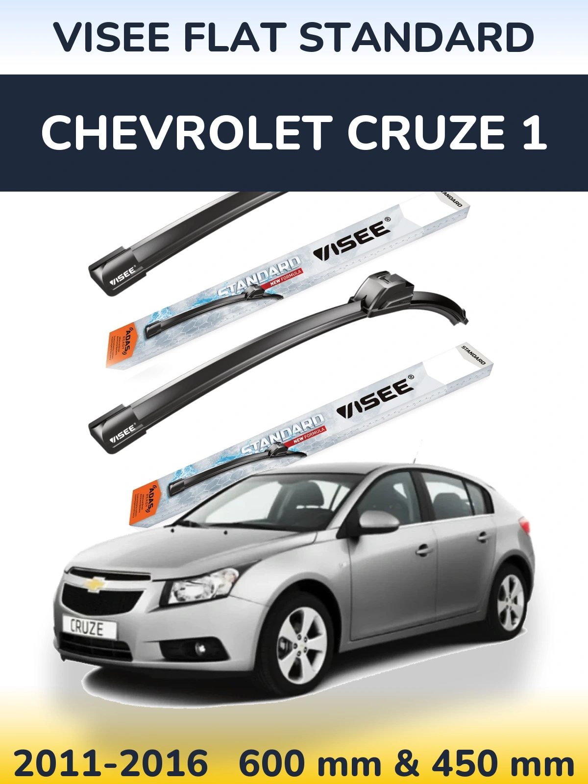Ștergătoare VISEE FLAT STANDARD pentru Chevrolet Cruze 1