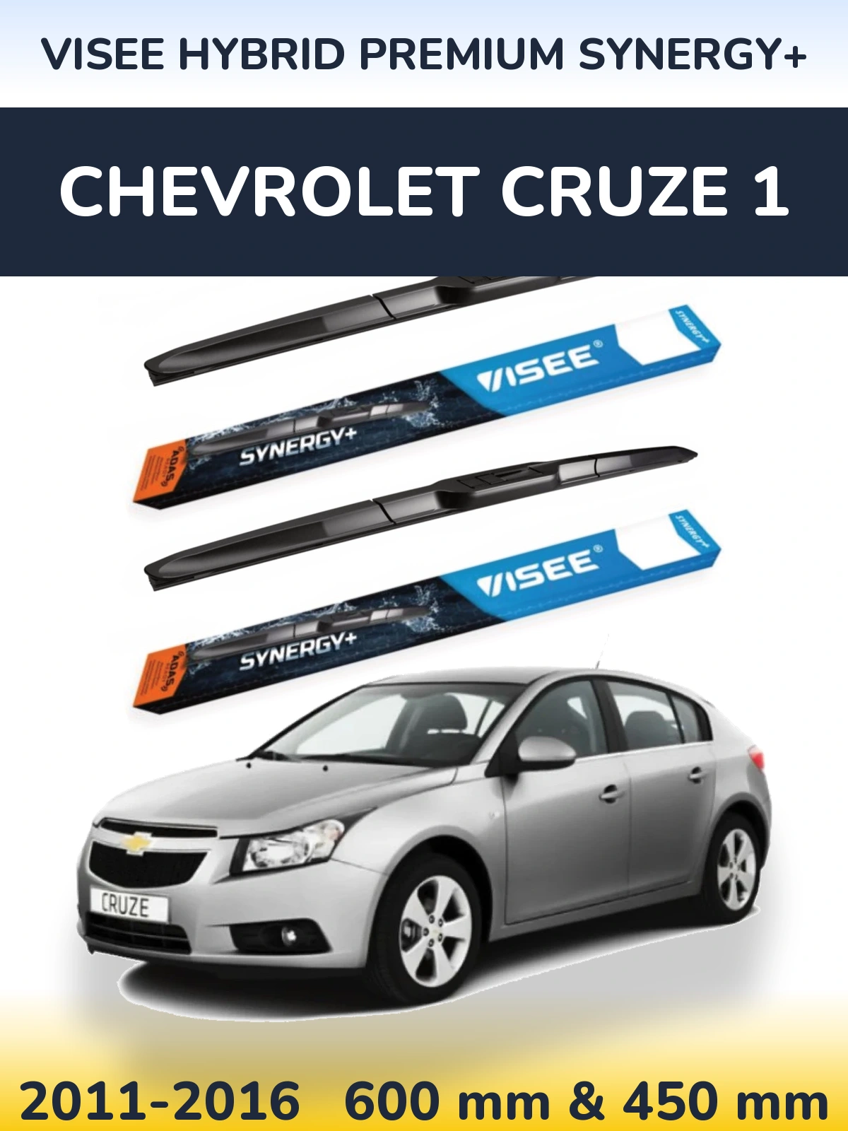 Ștergătoare VISEE HYBRID PREMIUM SYNERGY+ pentru Chevrolet Cruze 1