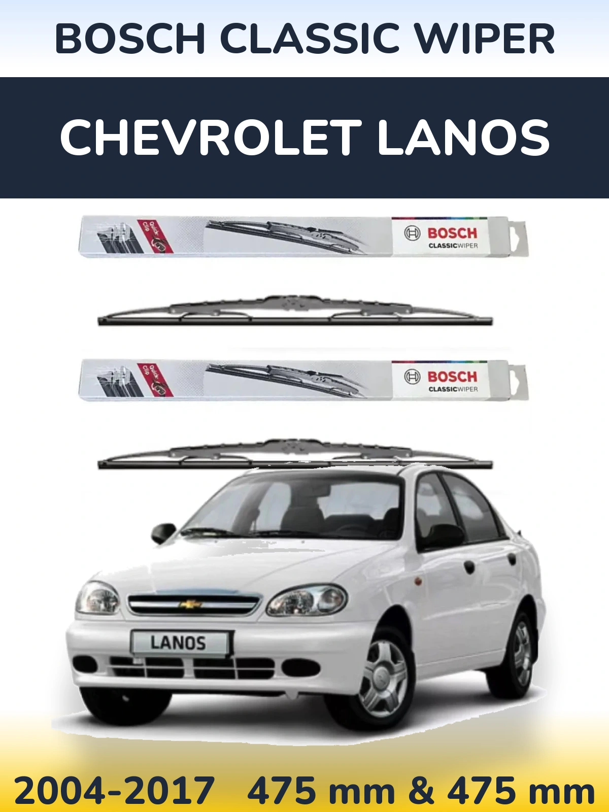 Ștergătoare BOSCH Classic Wiper pentru Chevrolet Lanos