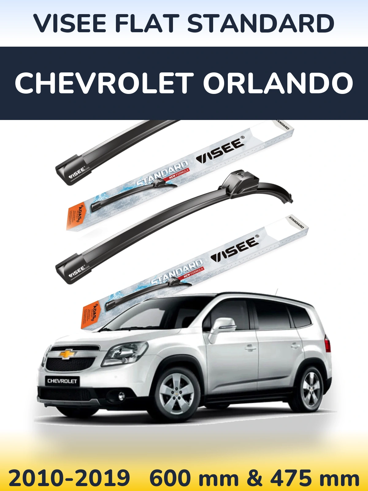 Ștergătoare VISEE FLAT STANDARD pentru Chevrolet Orlando