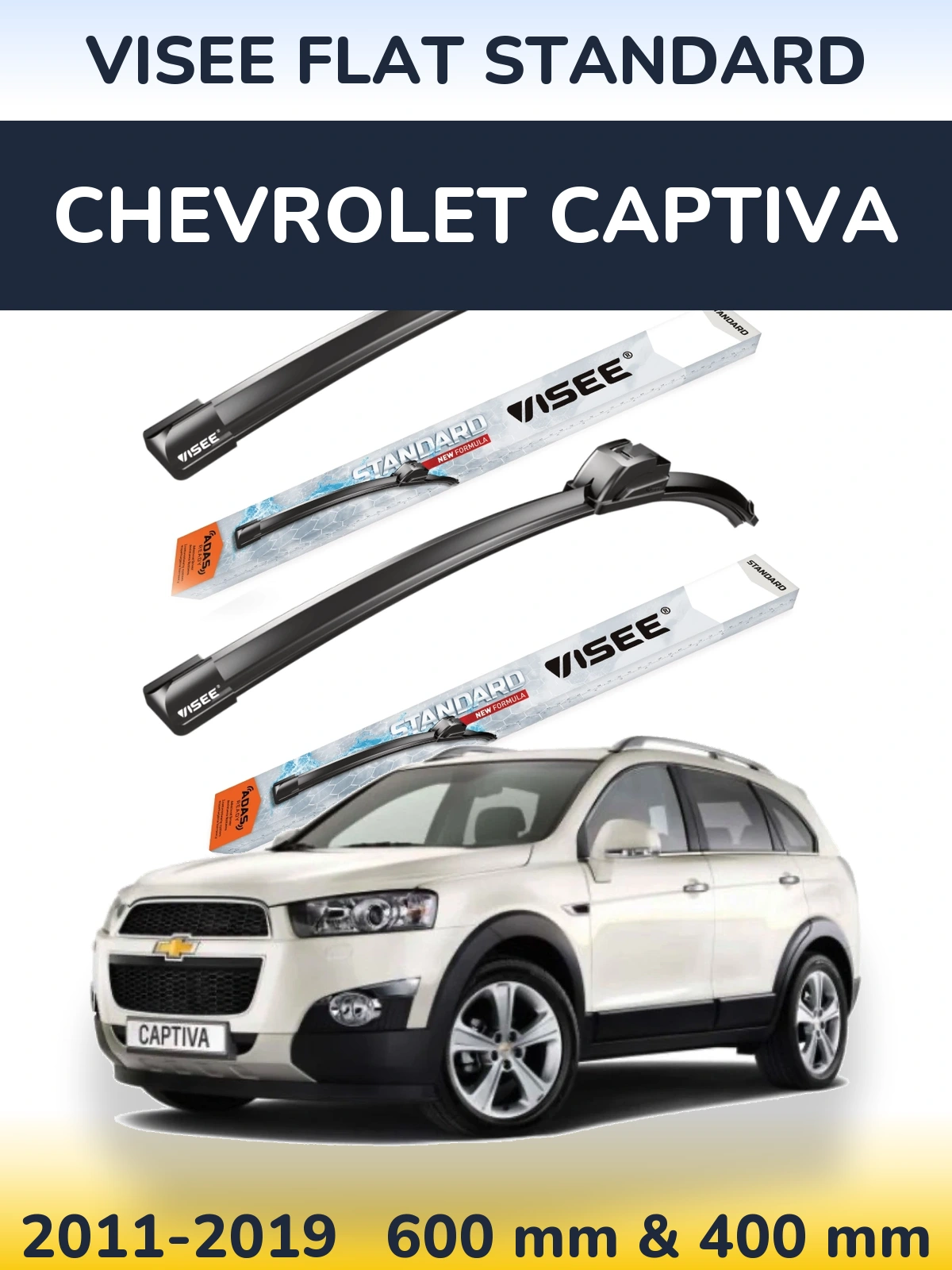 Ștergătoare VISEE FLAT STANDARD pentru Chevrolet Captiva