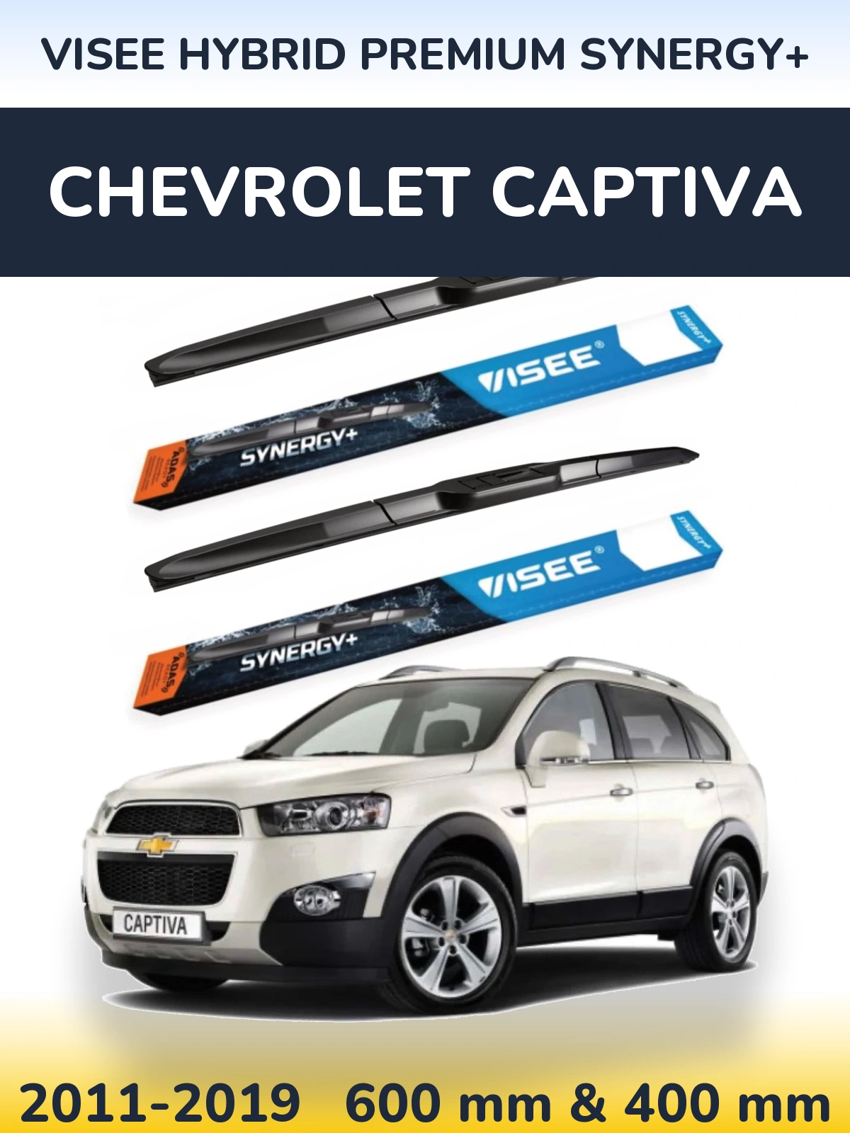 Ștergătoare VISEE HYBRID PREMIUM SYNERGY+ pentru Chevrolet Captiva