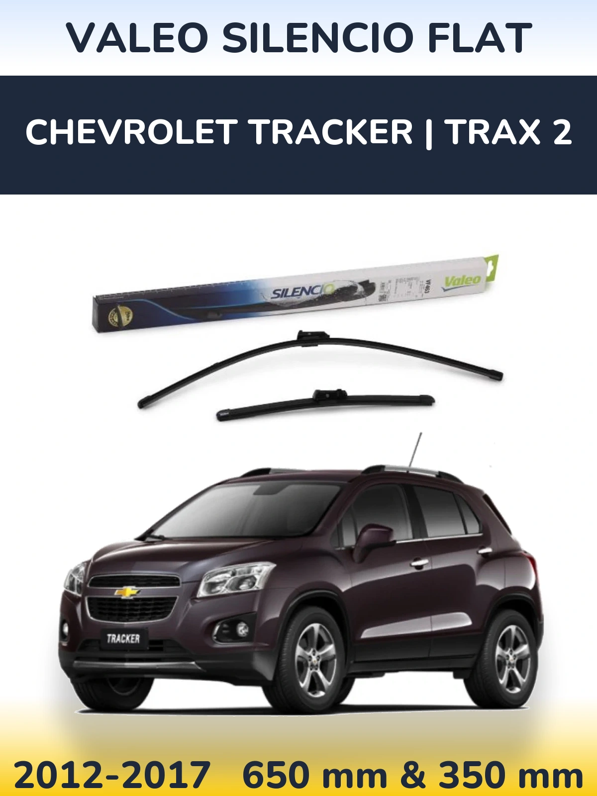 Ștergătoare Valeo Silencio Flat pentru Chevrolet Tracker | Trax 2