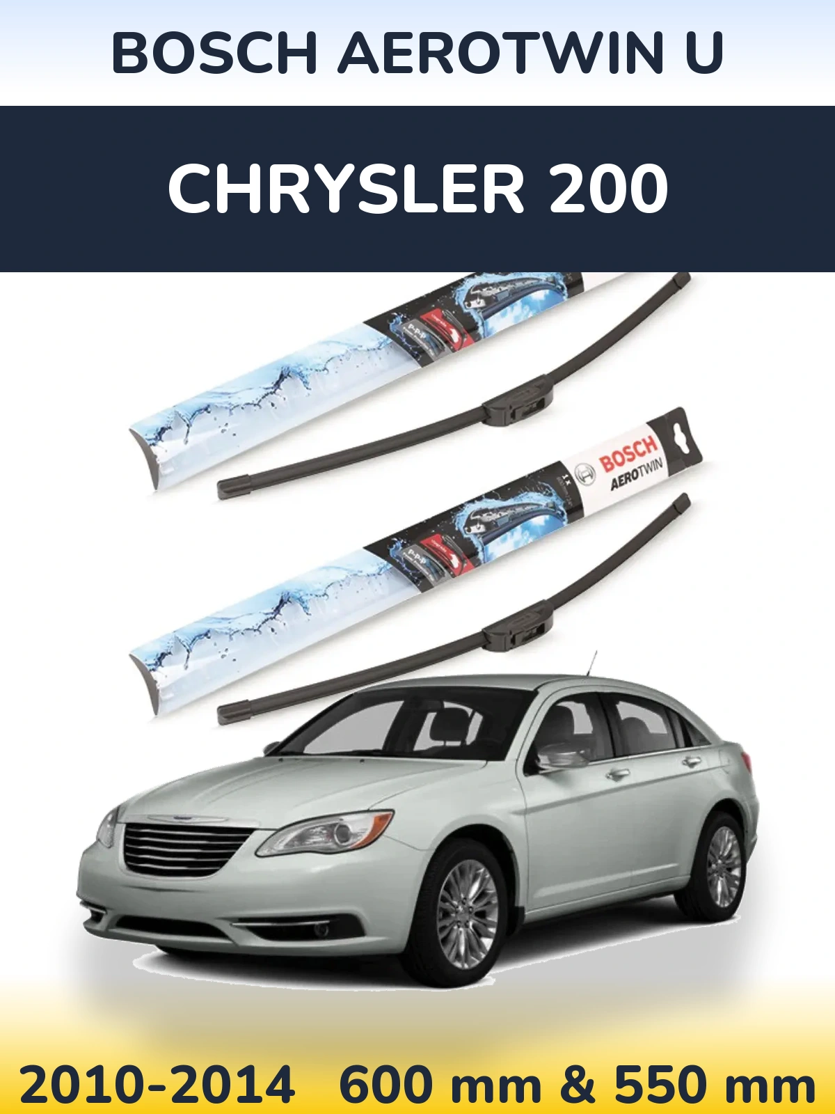 Ștergătoare BOSCH AeroTwin U pentru Chrysler 200