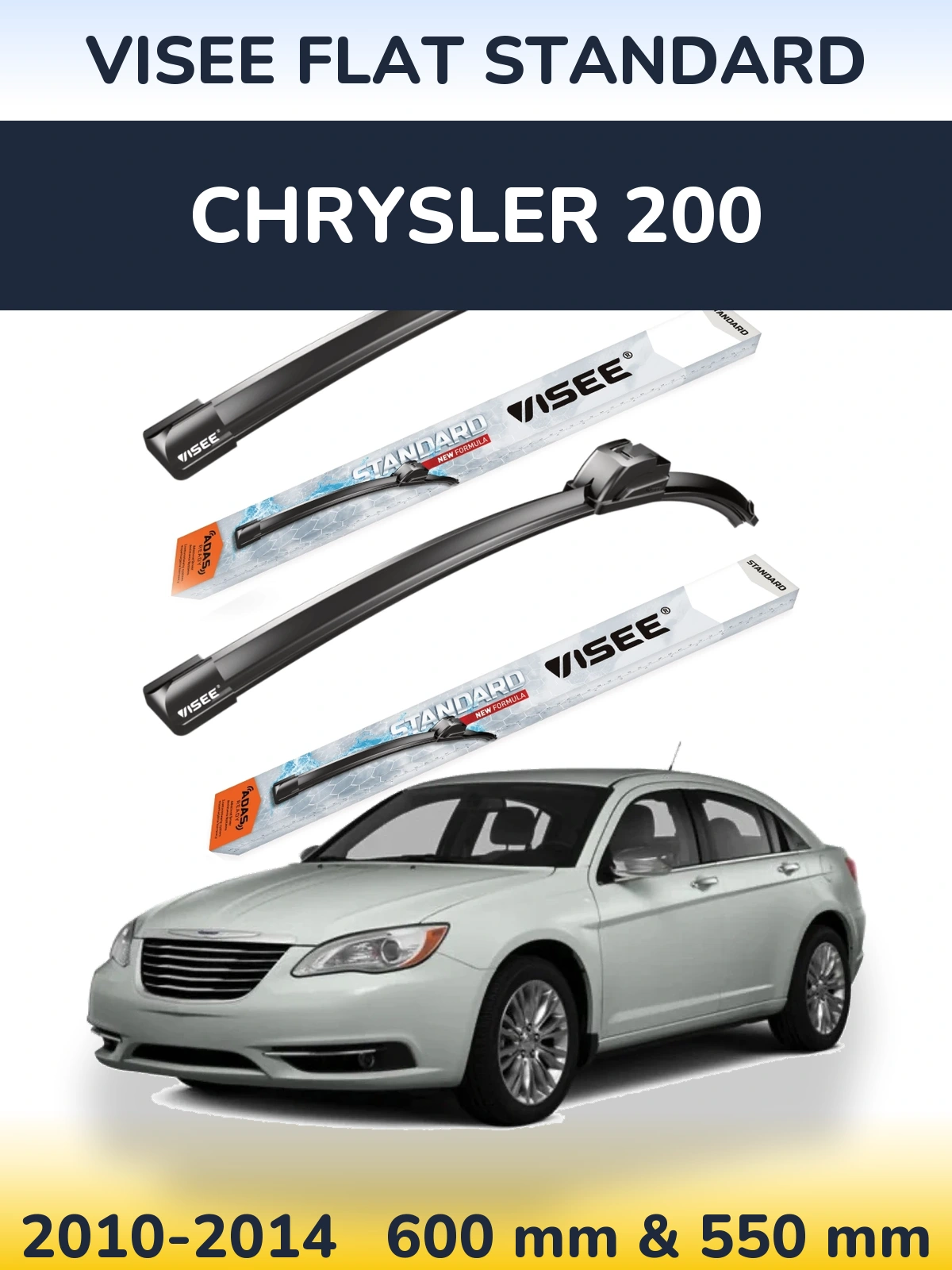 Ștergătoare VISEE FLAT STANDARD pentru Chrysler 200