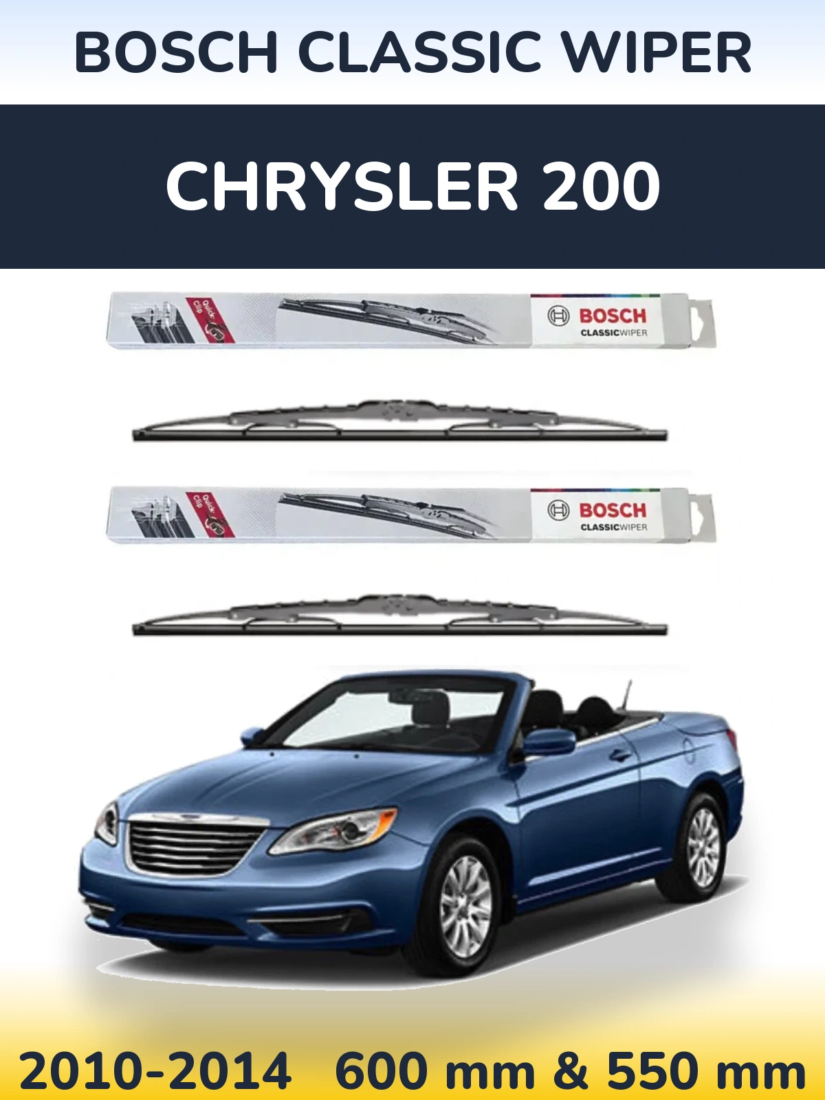 Ștergătoare BOSCH Classic Wiper pentru Chrysler 200