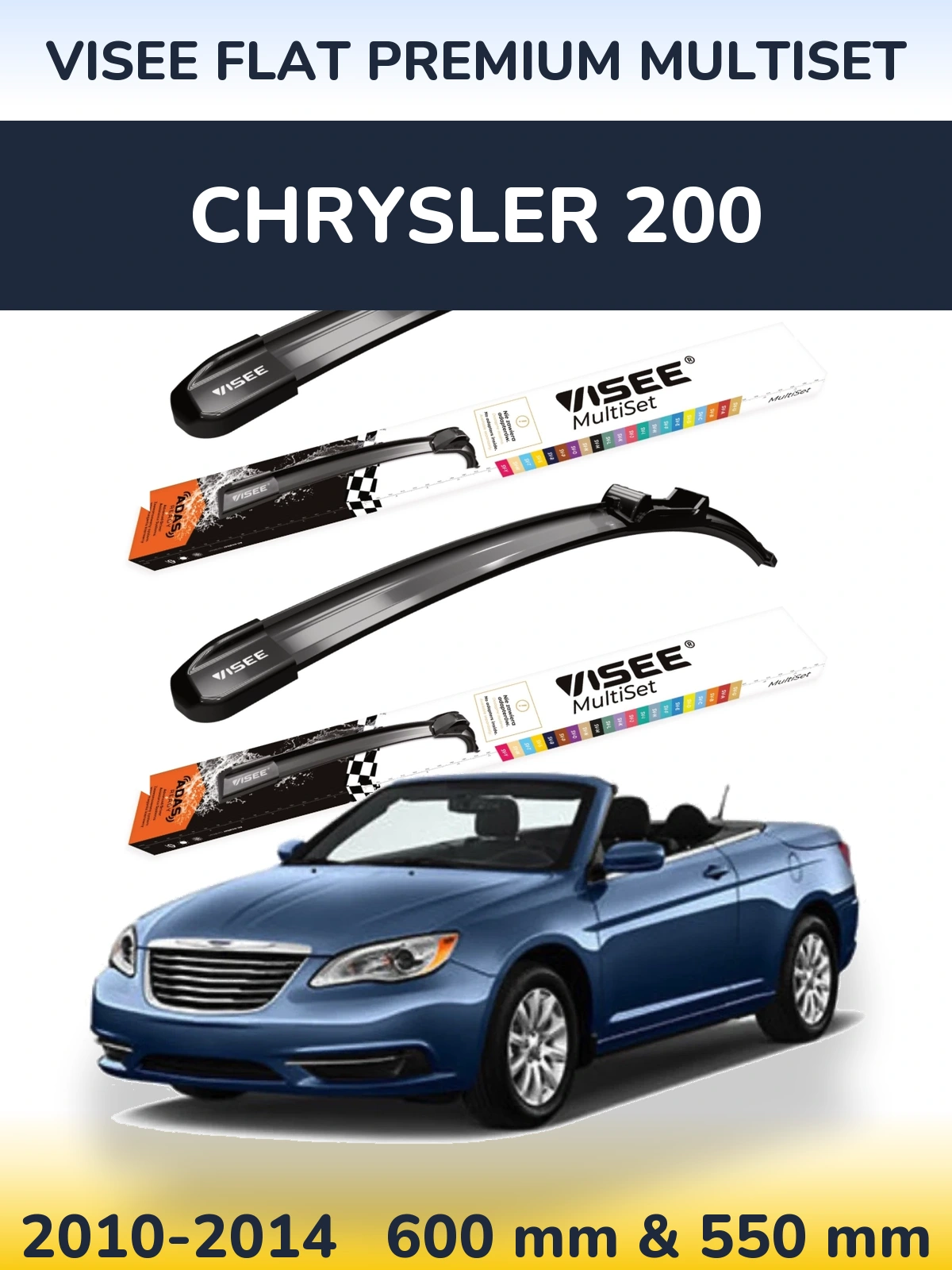 Ștergătoare VISEE FLAT PREMIUM MultiSet pentru Chrysler 200