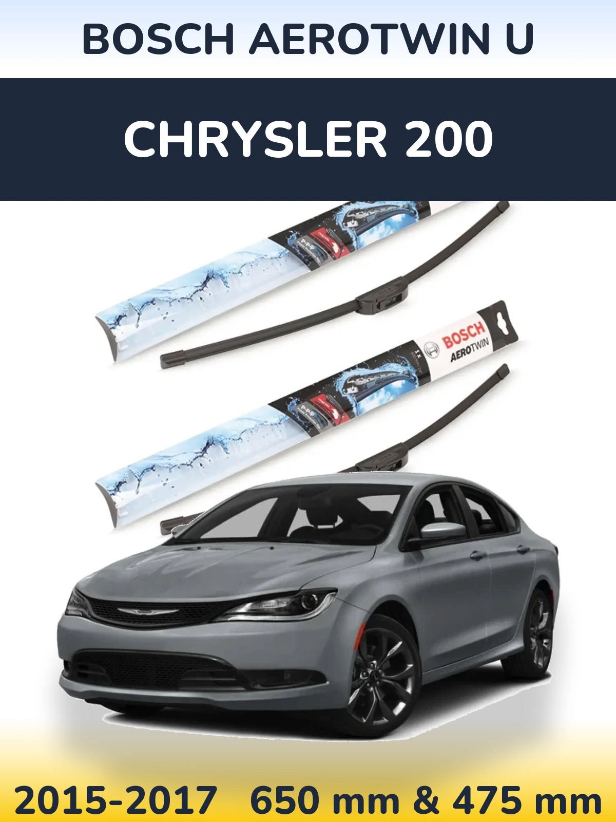 Ștergătoare BOSCH AeroTwin U pentru Chrysler 200