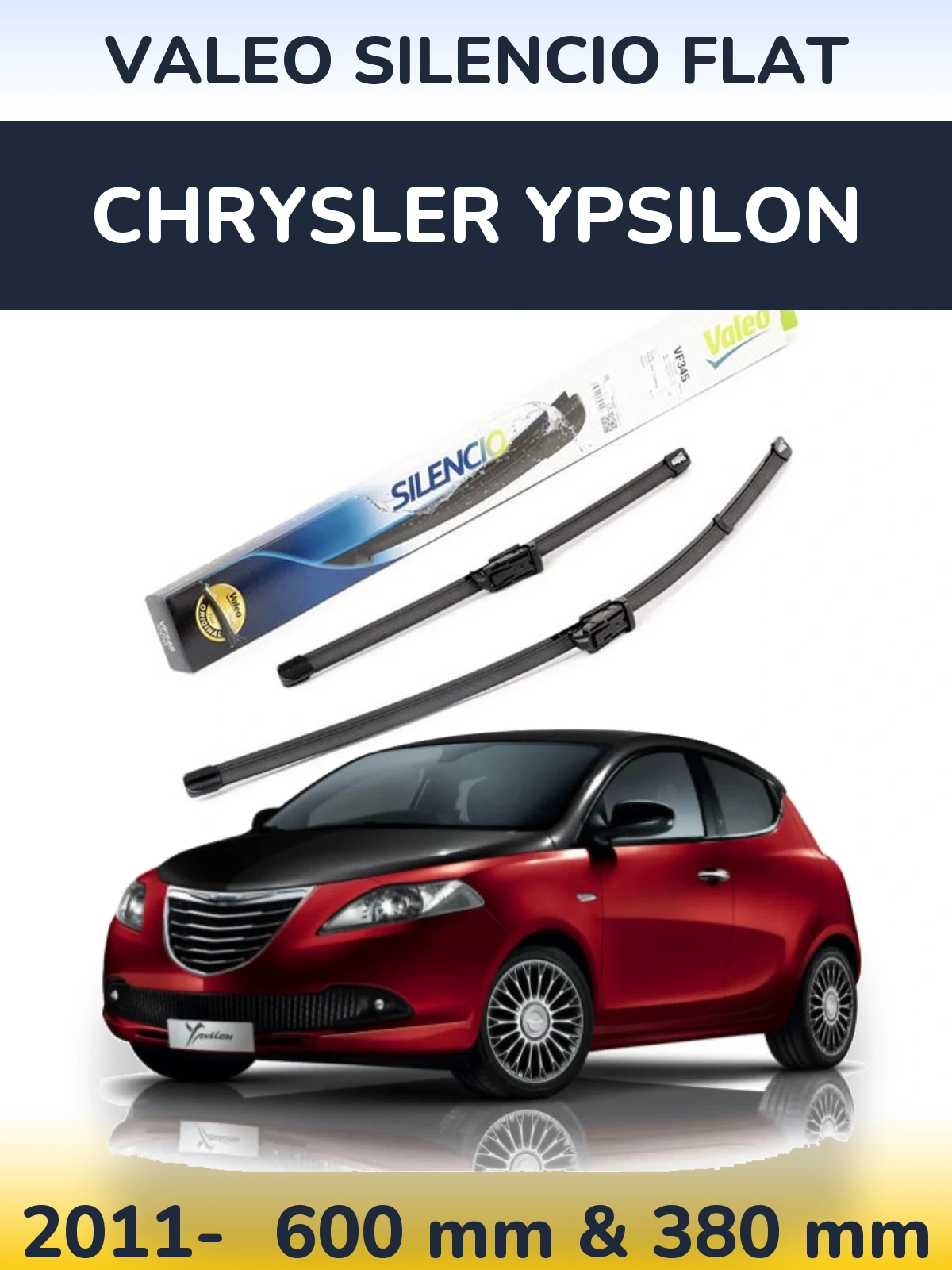 Ștergătoare Valeo Silencio Flat pentru Chrysler Ypsilon