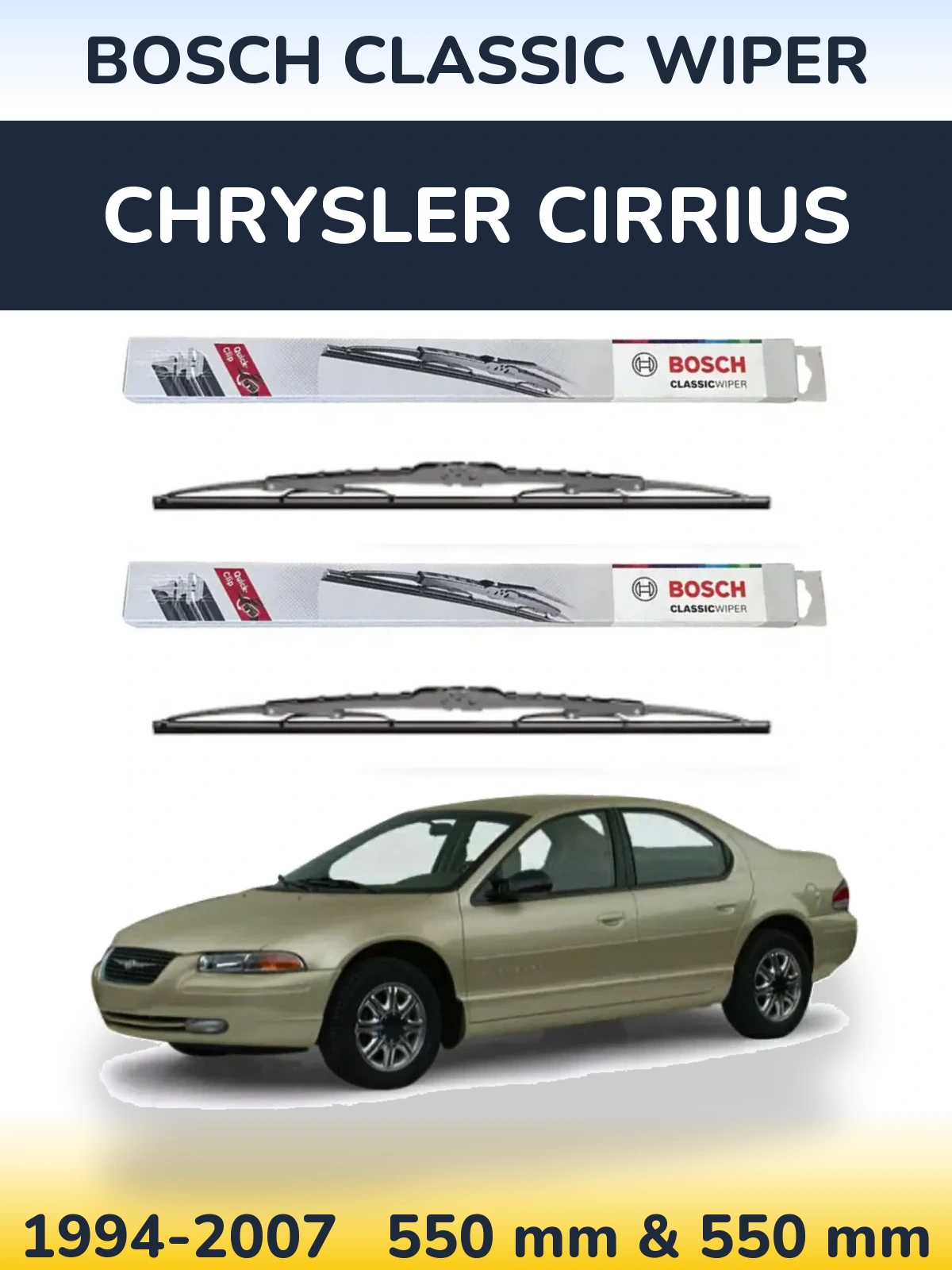 Ștergătoare BOSCH Classic Wiper pentru Chrysler Cirrius