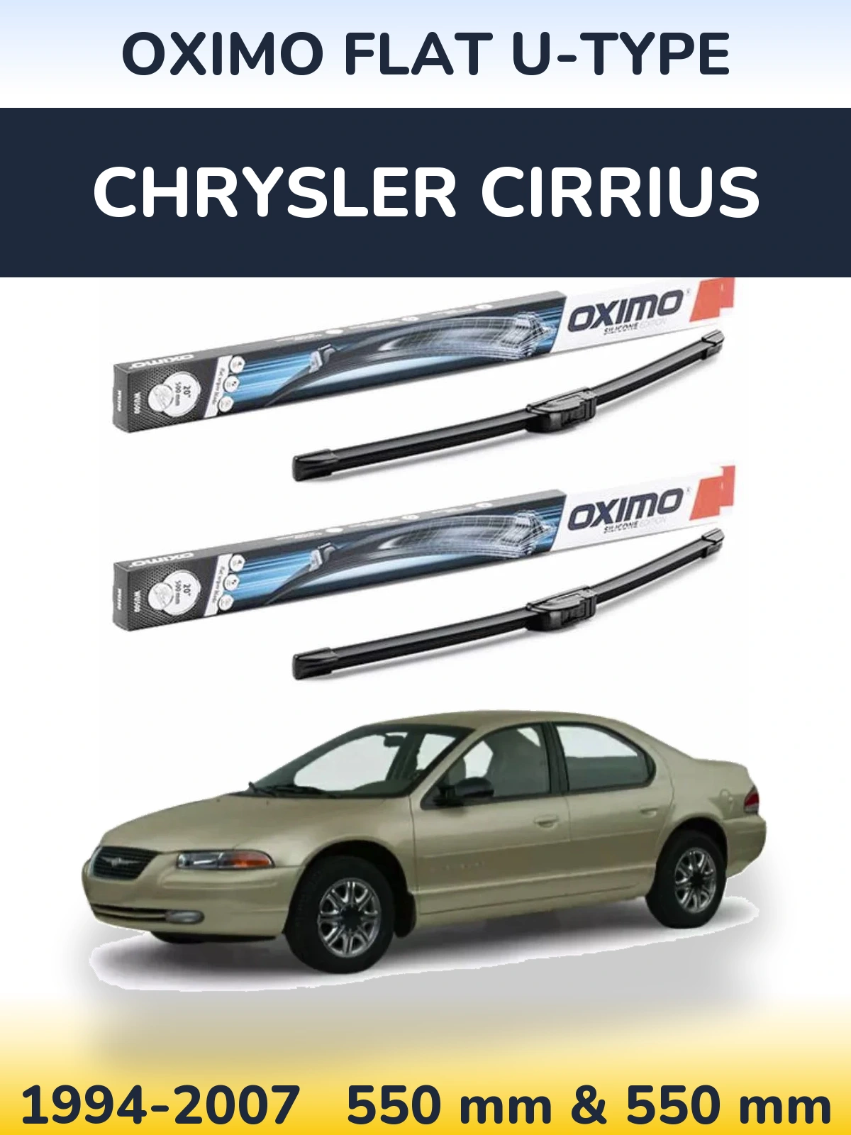 Ștergătoare Oximo Flat U-type pentru Chrysler Cirrius