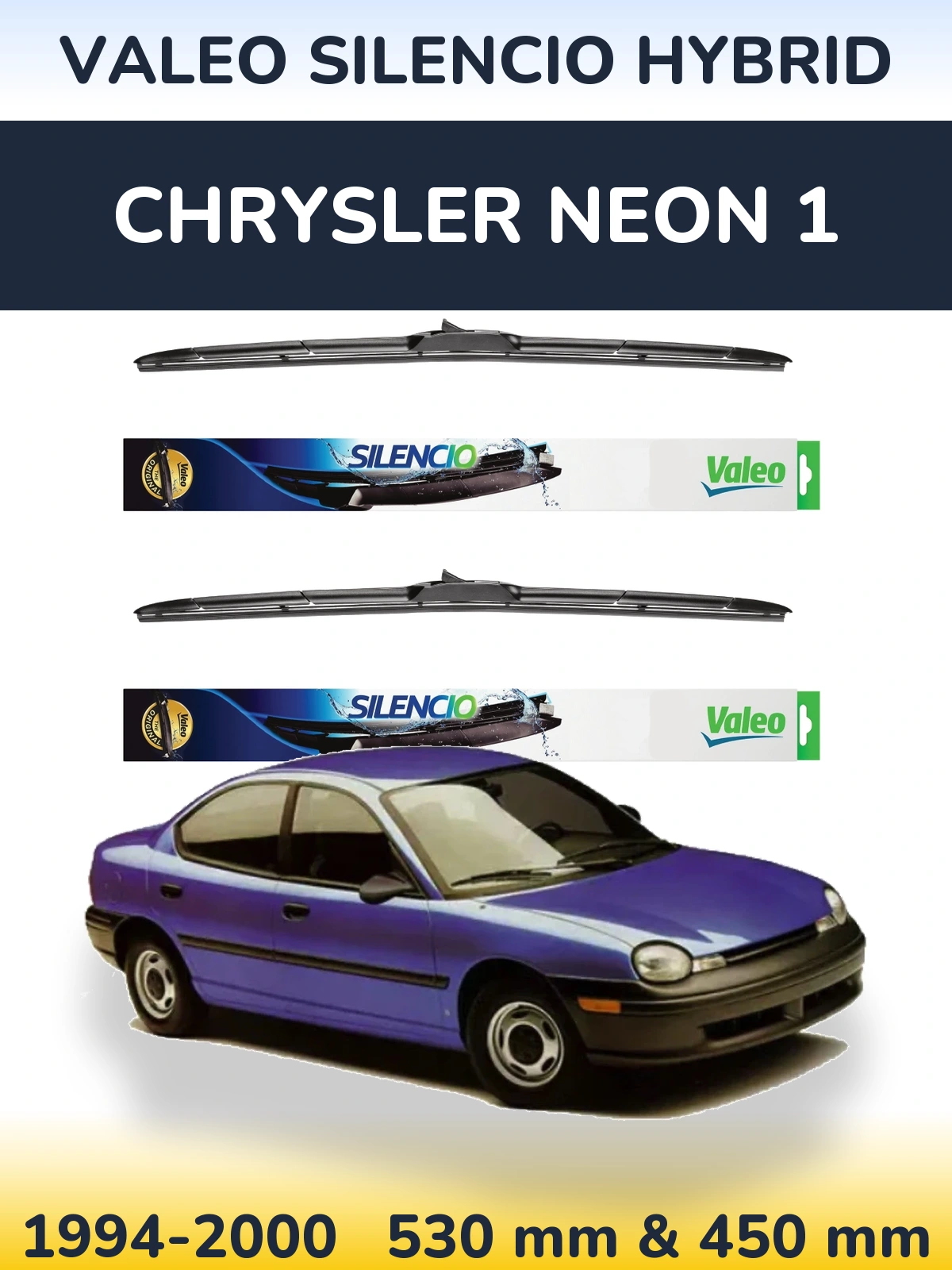Ștergătoare Valeo Silencio Hybrid pentru Chrysler Neon 1