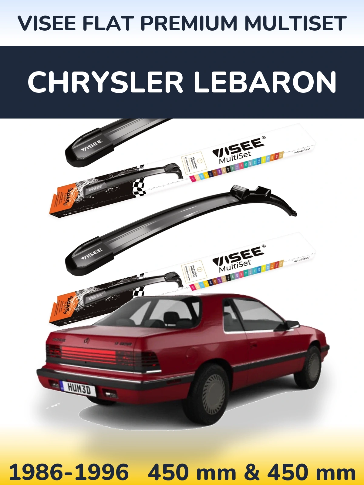 Ștergătoare VISEE FLAT PREMIUM MultiSet pentru Chrysler LeBaron