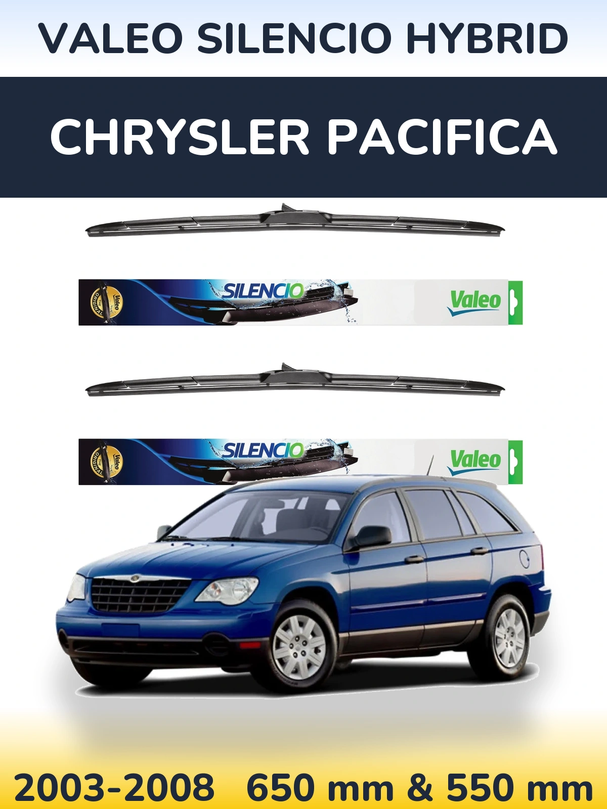 Ștergătoare Valeo Silencio Hybrid pentru Chrysler Pacifica