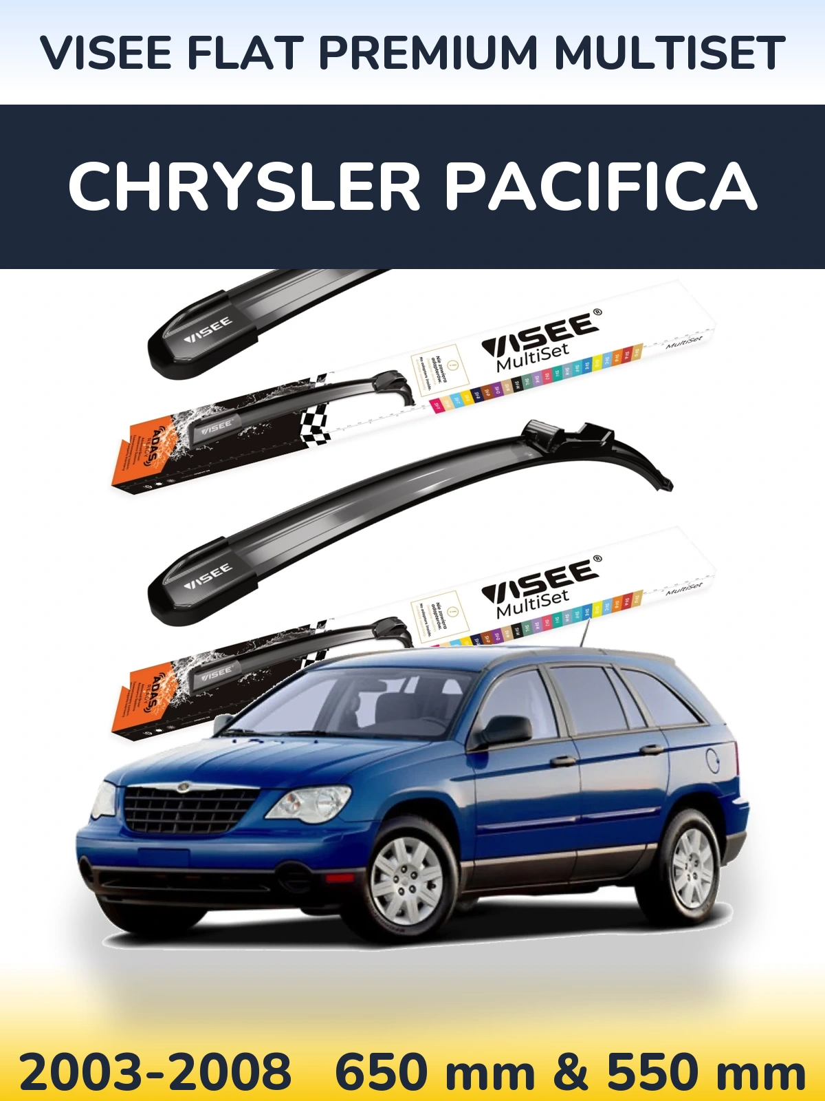 Ștergătoare VISEE FLAT PREMIUM MultiSet pentru Chrysler Pacifica