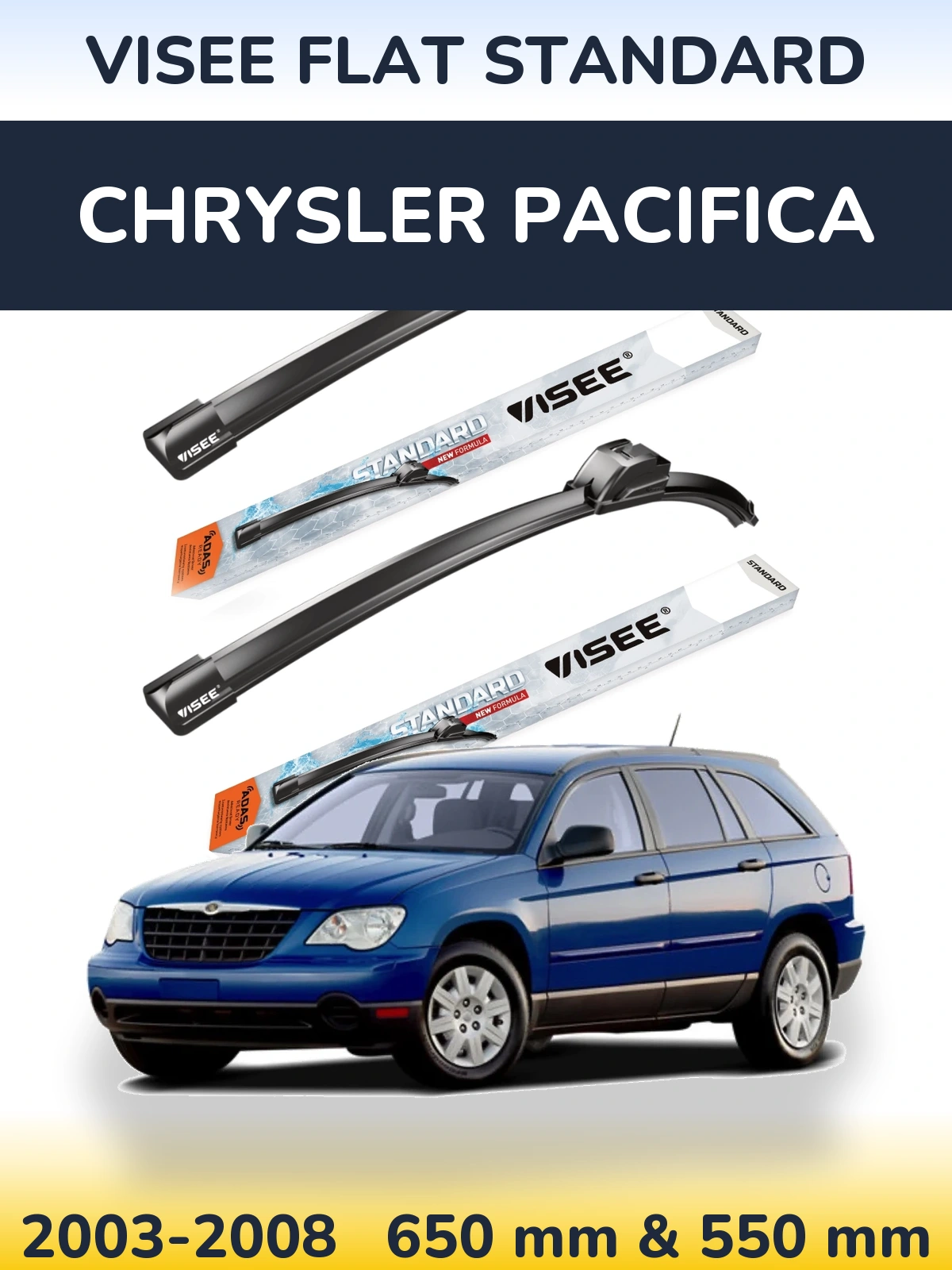 Ștergătoare VISEE FLAT STANDARD pentru Chrysler Pacifica