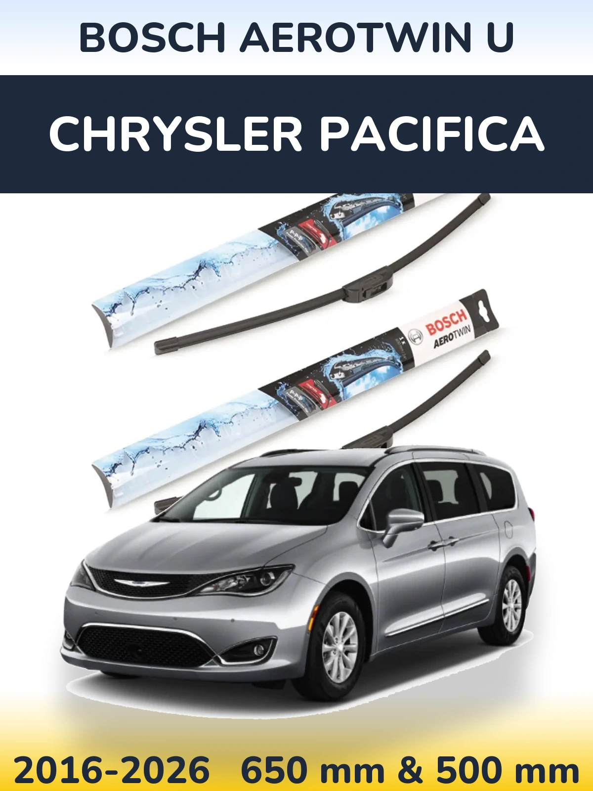 Ștergătoare BOSCH AeroTwin U pentru Chrysler Pacifica