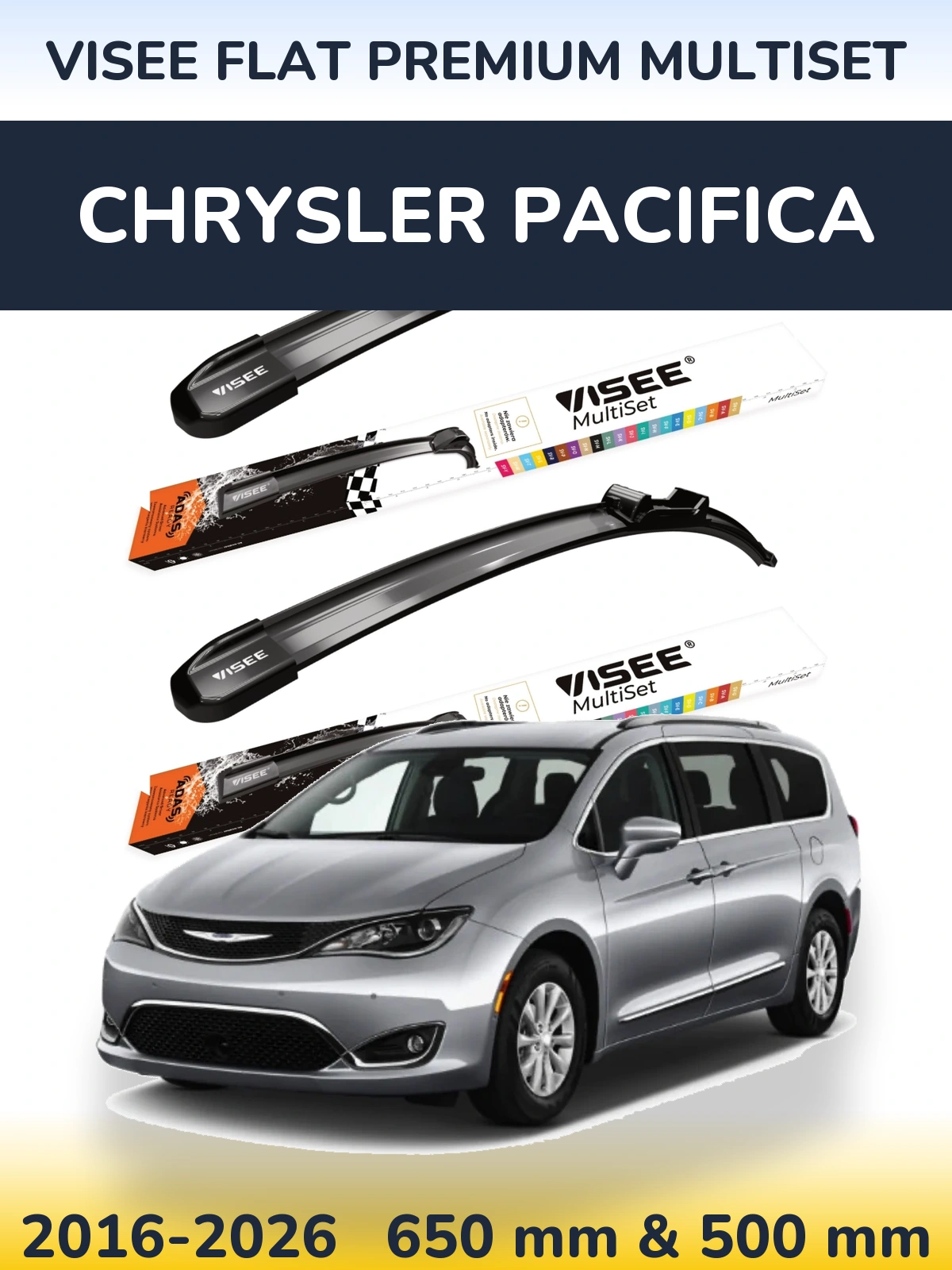 Ștergătoare VISEE FLAT PREMIUM MultiSet pentru Chrysler Pacifica