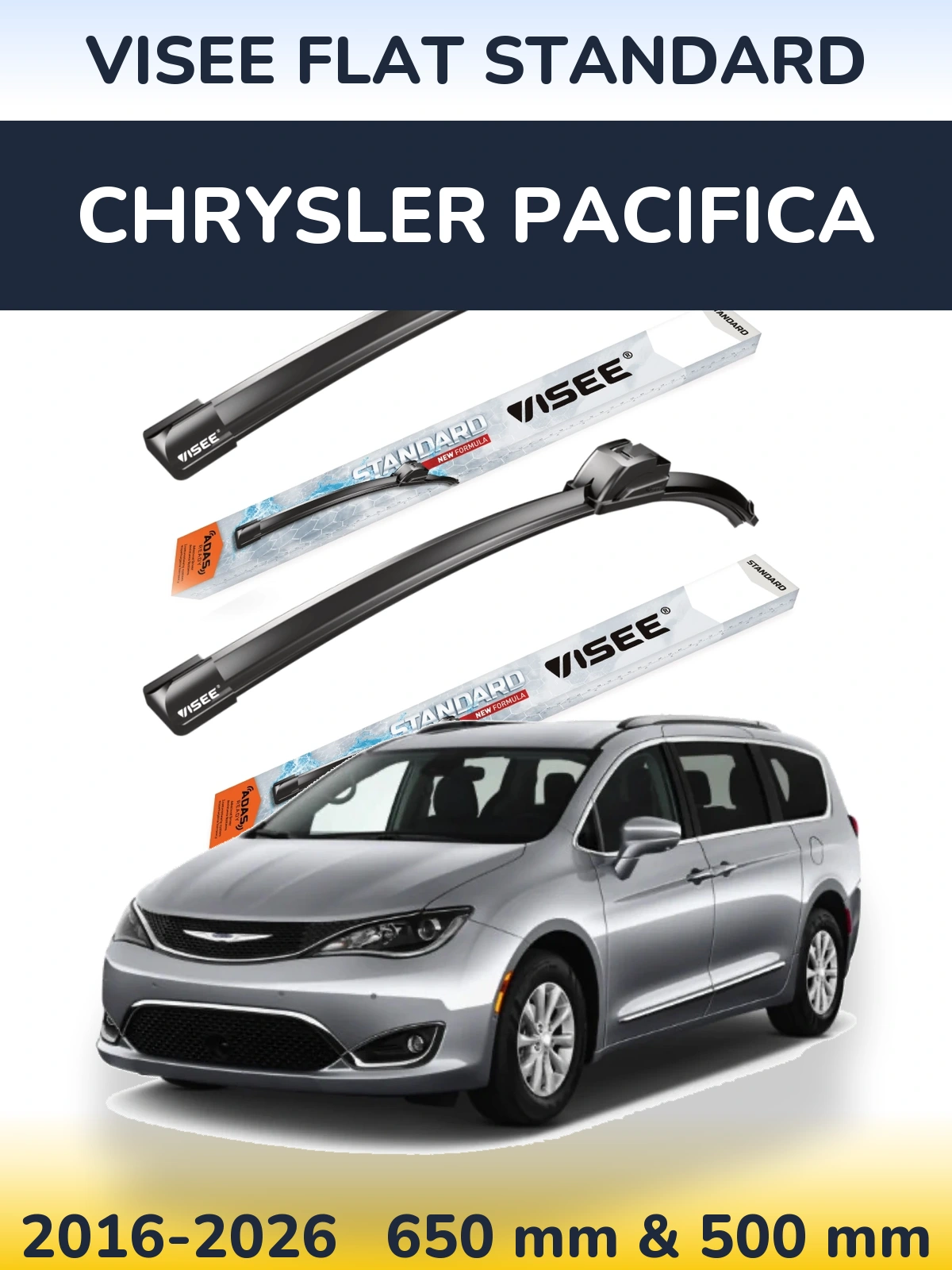Ștergătoare VISEE FLAT STANDARD pentru Chrysler Pacifica